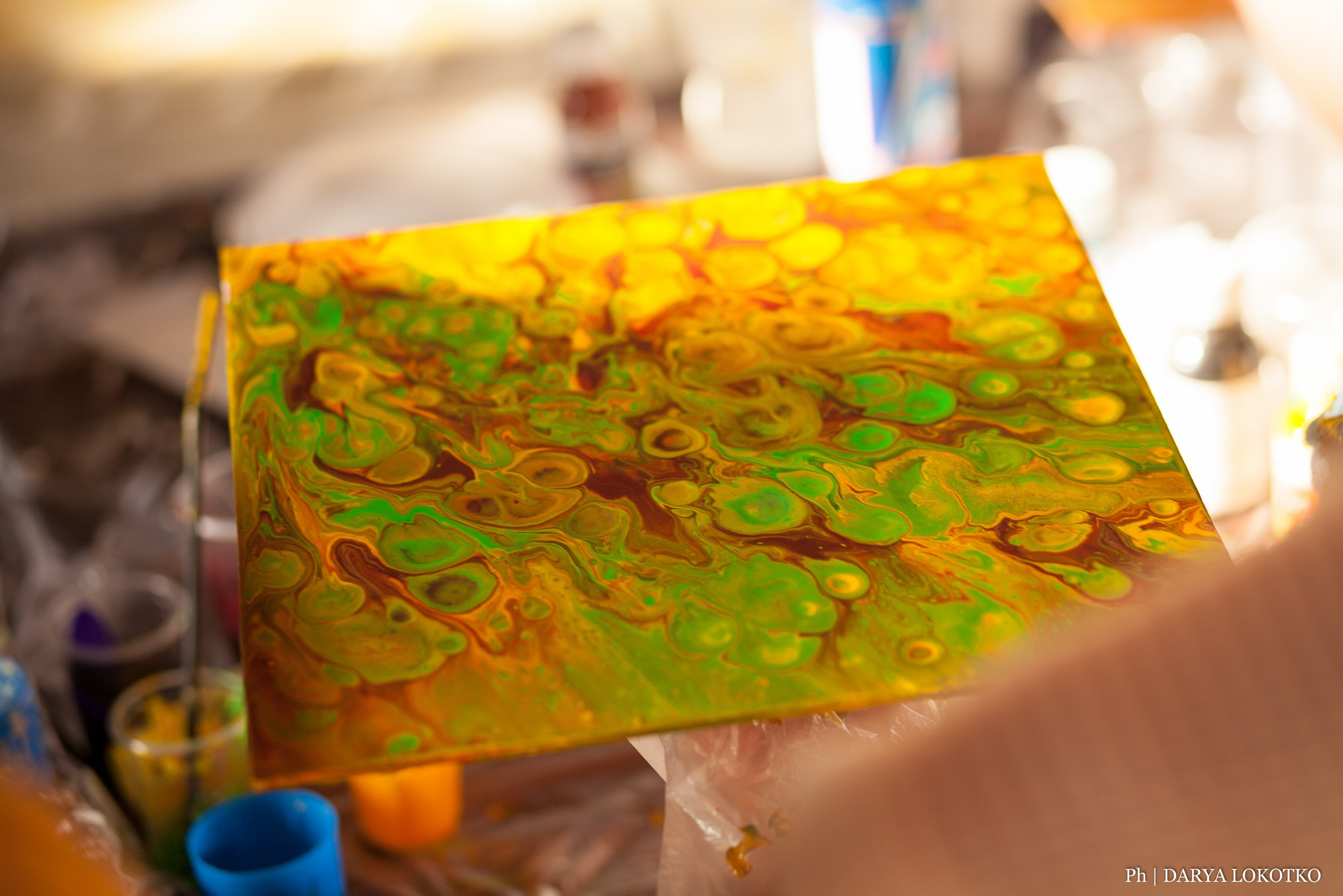 Мастер класс Fluid Art. Фотограф Дарья Локотко в Красноярске