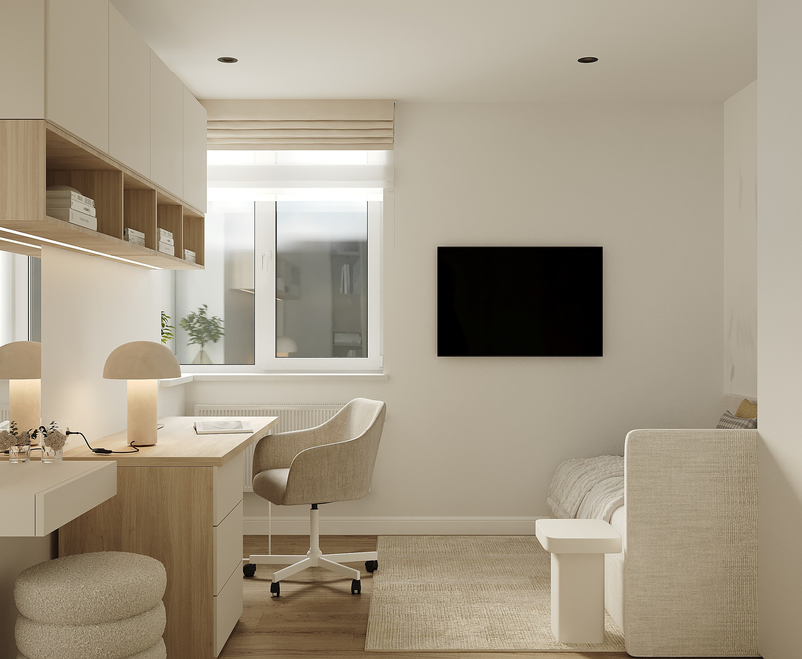 Современная квартира с элементами джапанди. Lina architector | Дизайн интерьера