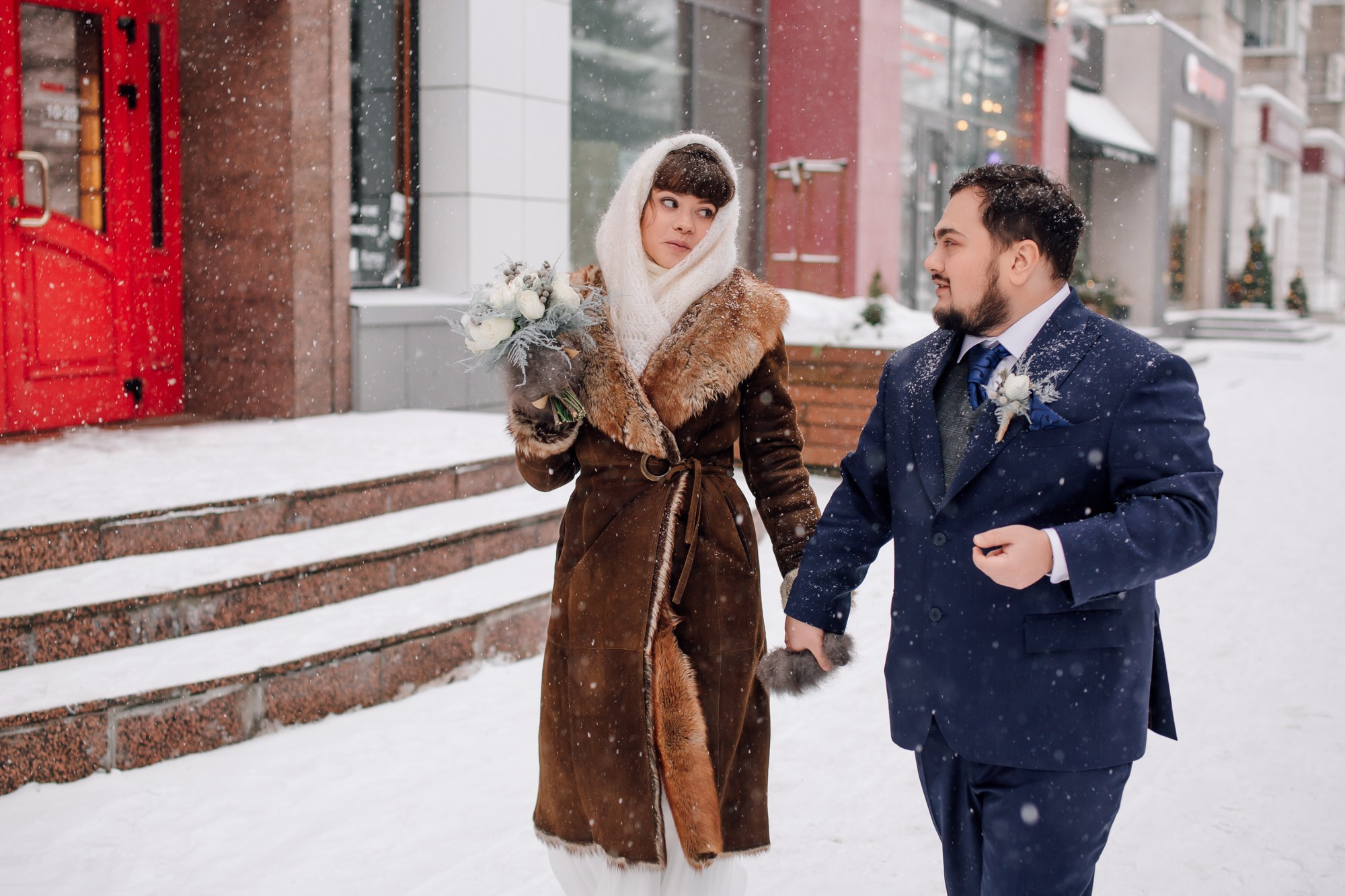 Свадебная съемка зимой. Свадебный фотограф в Архангельске и Северодвинске