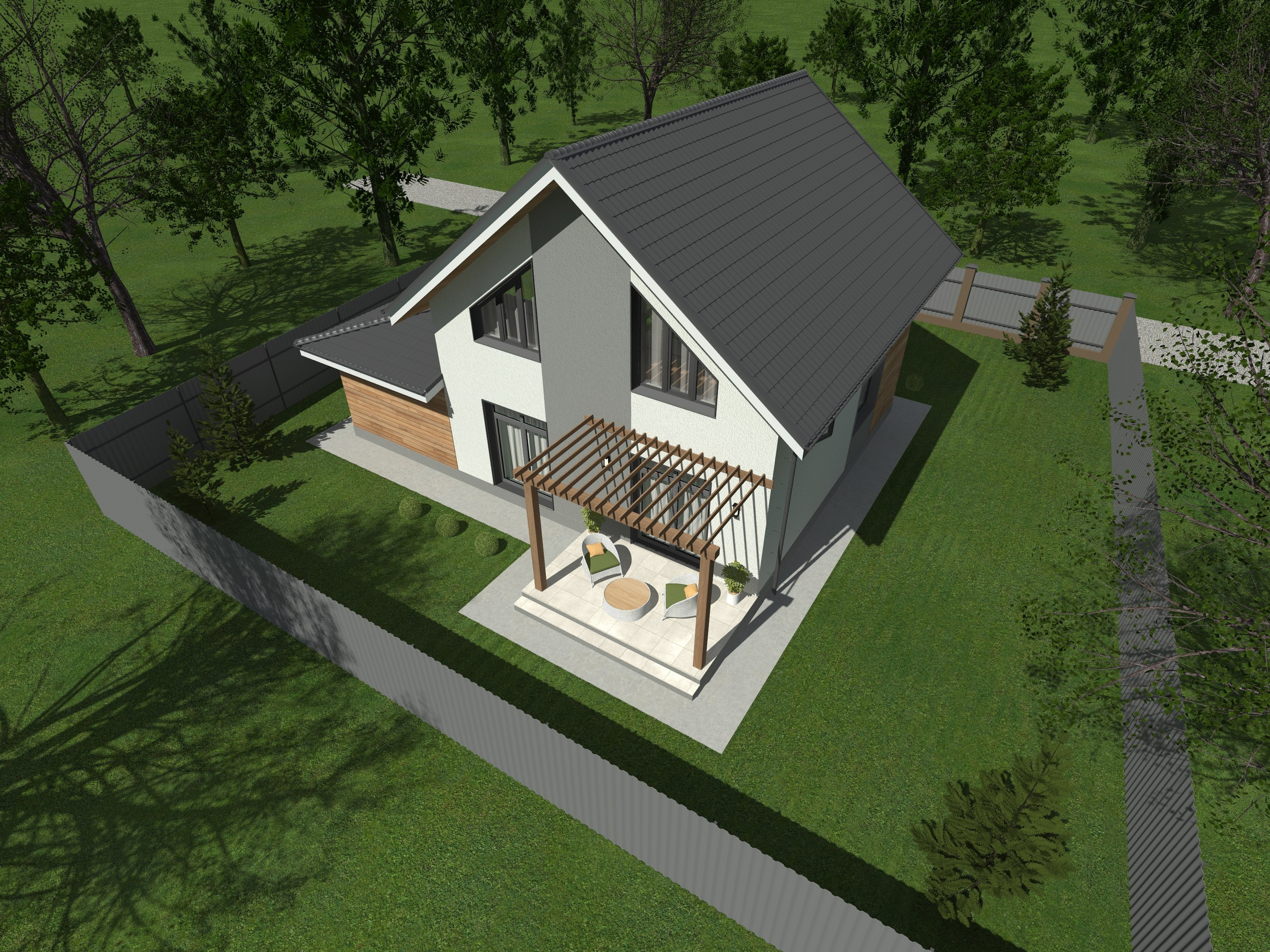 Коттеджный поселок с ИЖД 160 м². ПРОЕКТИРОВАНИЕ ИНТЕРЬЕРОВ И АРХИТЕКТУРНЫХ РЕШЕНИЙ В СТУДИИ SHELOFAST DESIGN