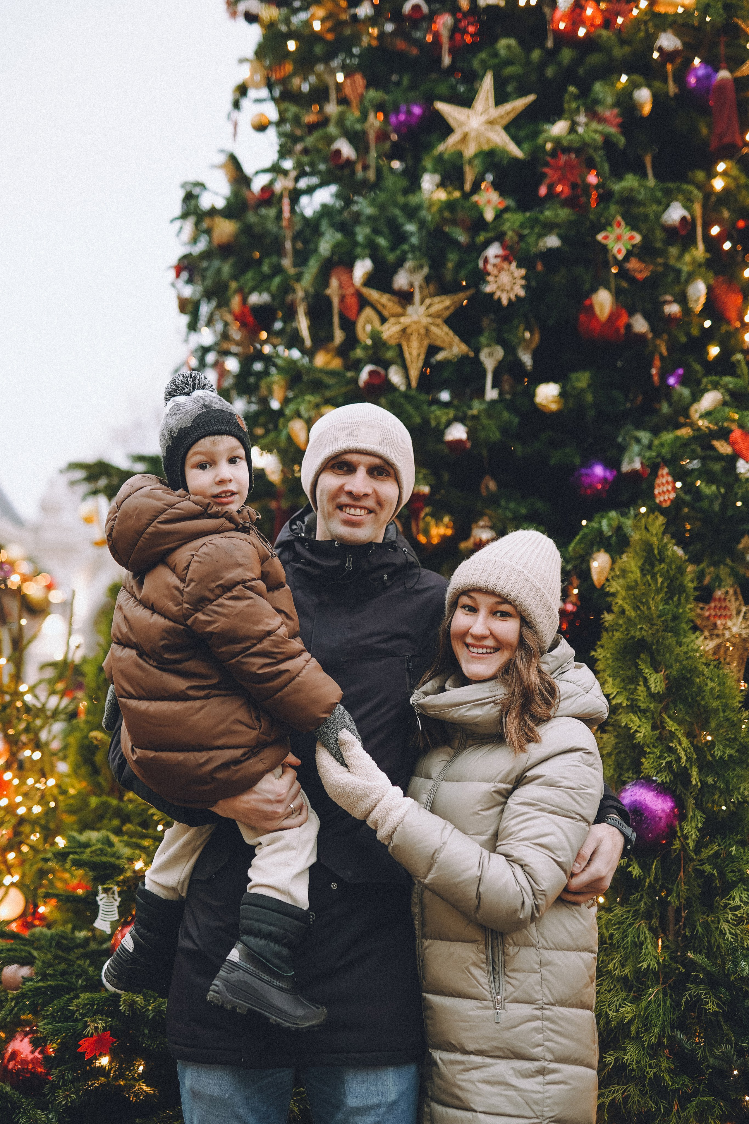 Прогулка по новогодней Москве для Юли, Жени и Вани. Фотограф Наталья Колганова