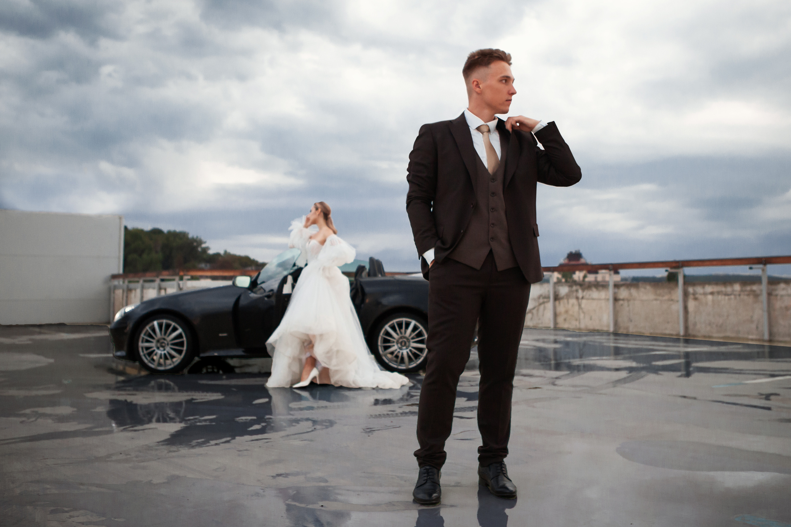 Свадебная фотосессия в автомобиле в городе Ставрополь. Фотограф Ставрополь Пятигорск Елизавета Дарина