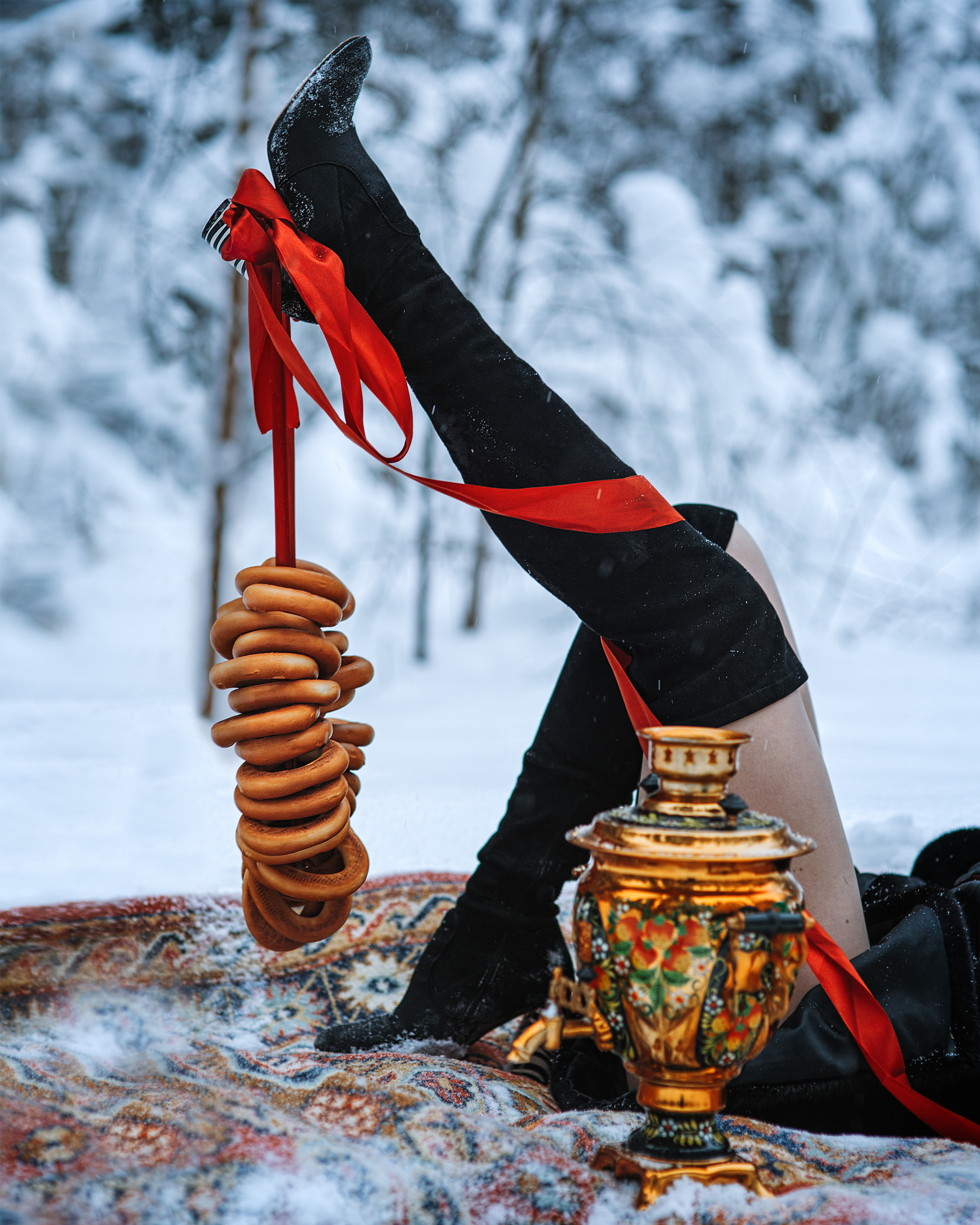 Творческий сет с баранками и самоваром. Александра. Сайт фотографа на Субару Оля Аф