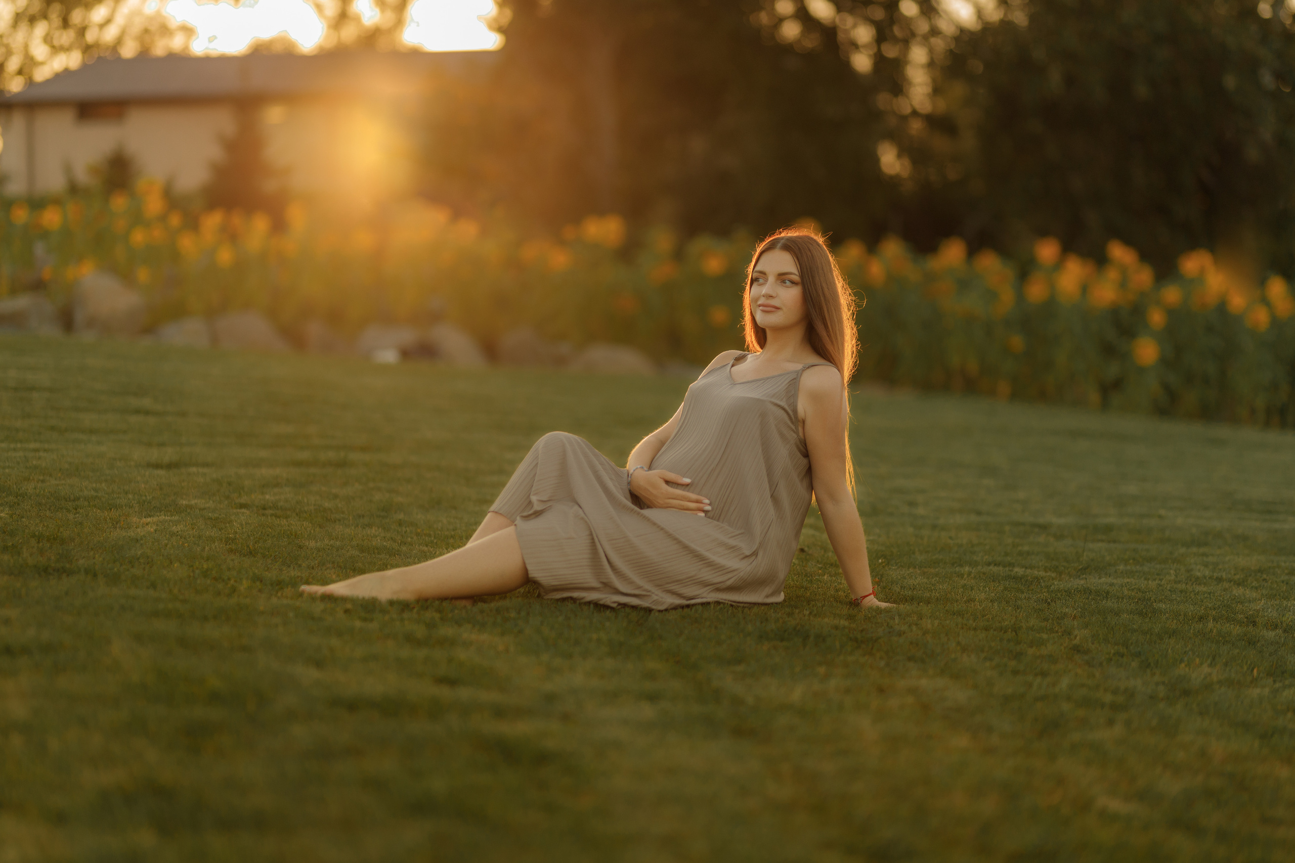 Анна, фотосессия беременности в Парке Озера. Фотограф женского портрета, беременности и материнства Харькова Елена