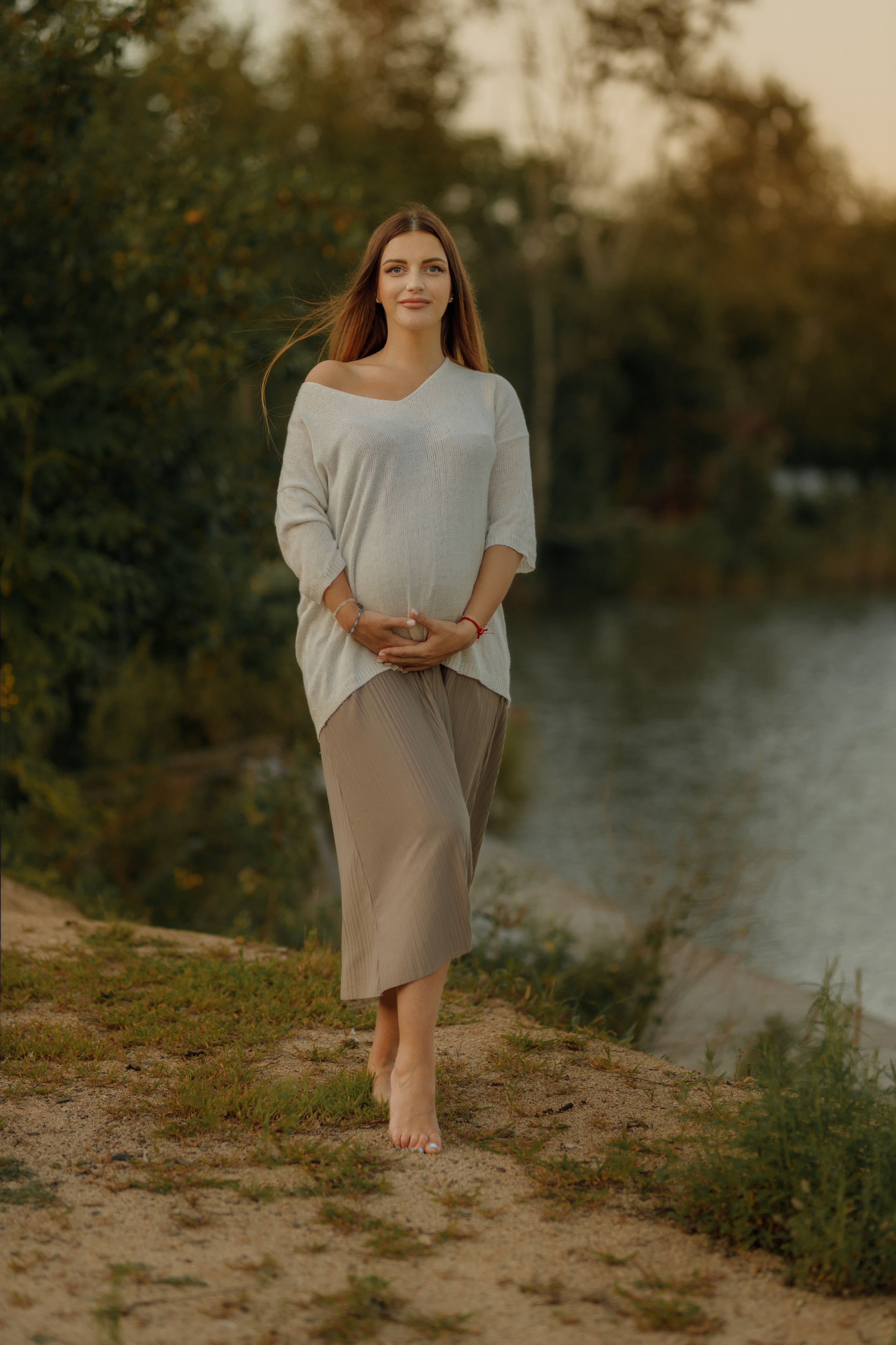 Анна, фотосессия беременности в Парке Озера. Фотограф женского портрета, беременности и материнства Харькова Елена