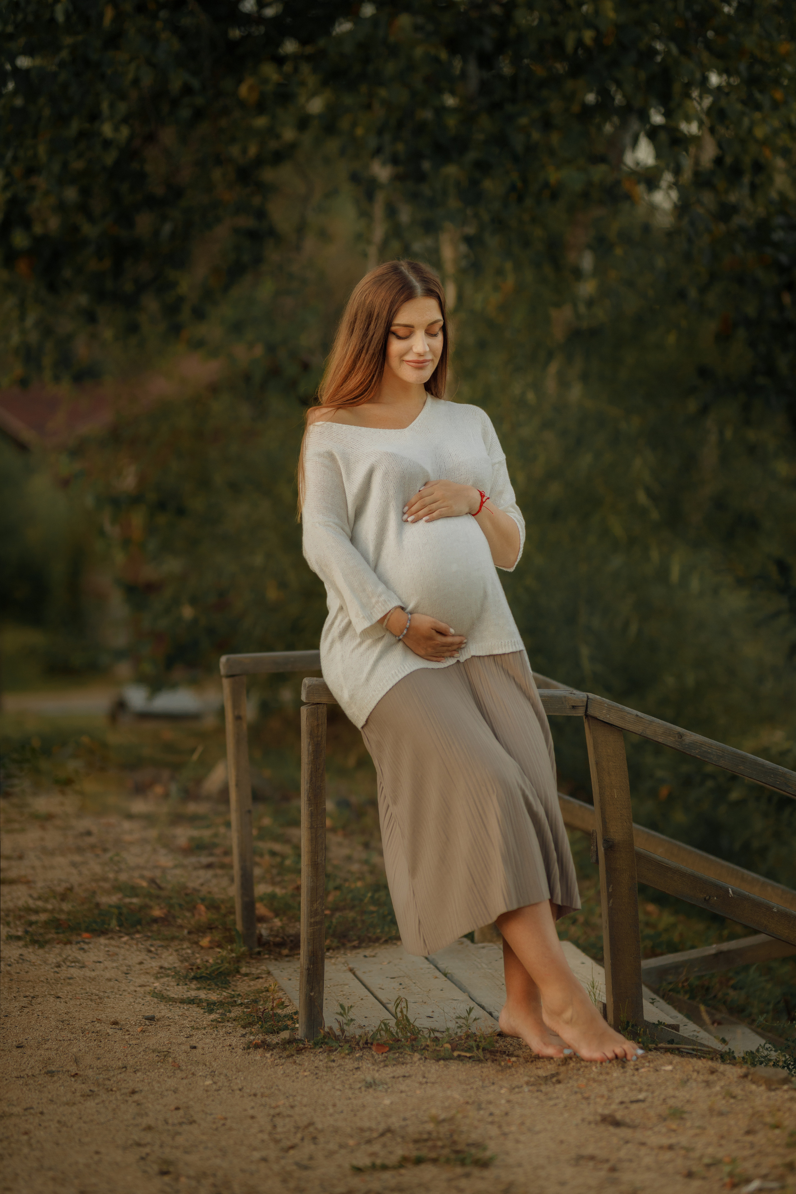 Анна, фотосессия беременности в Парке Озера. Фотограф женского портрета, беременности и материнства Харькова Елена