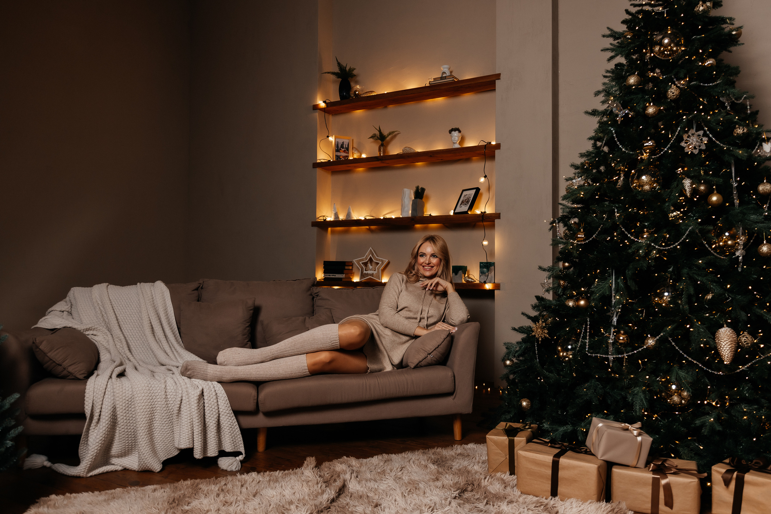 Новогодние фотосессии. Фотограф женского портрета, беременности и материнства Харькова Елена