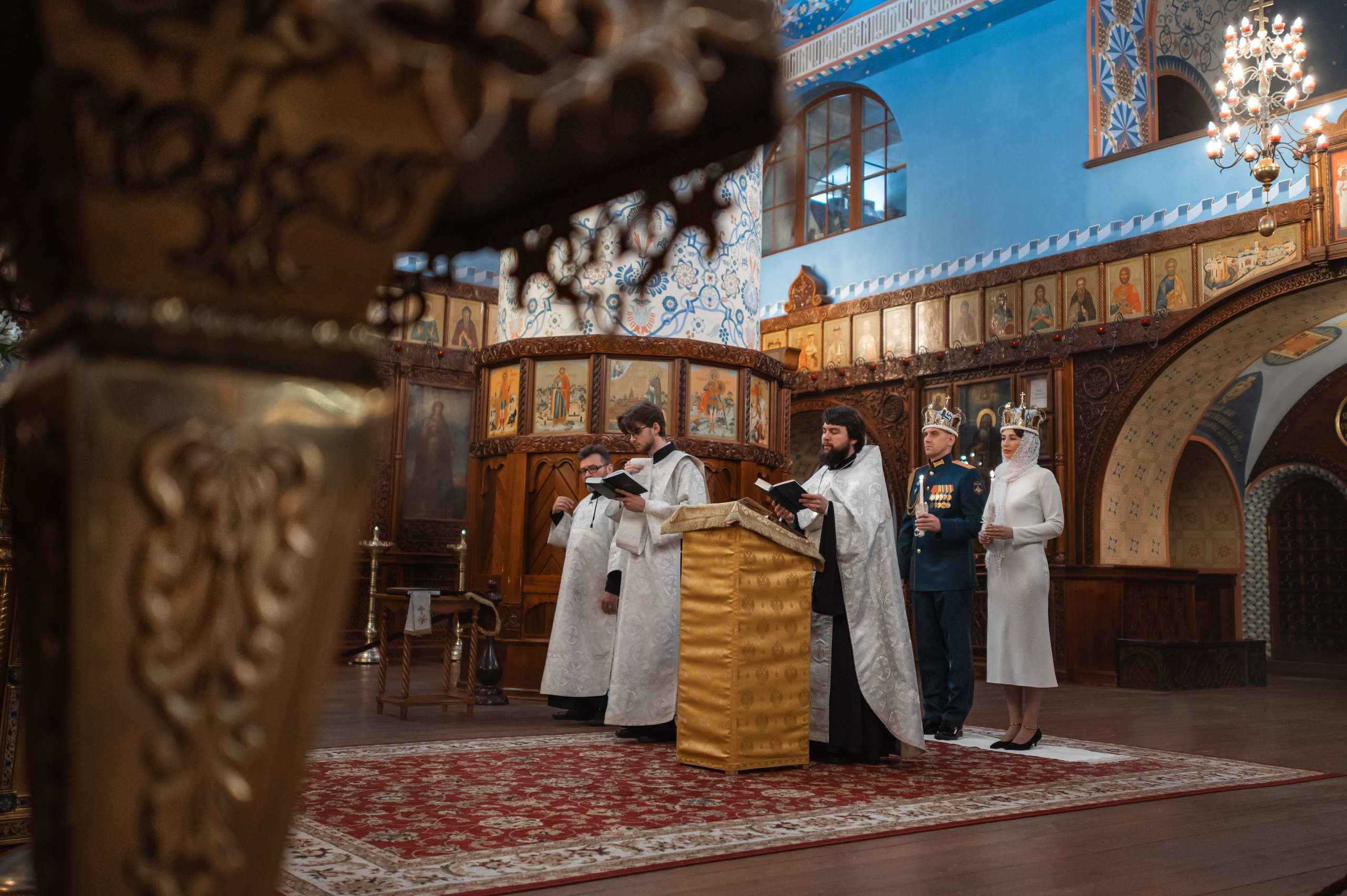 Венчание в Феодоровском государевом соборе (Пушкин). Фотограф на крещение и венчание, семейный фотограф в Санкт-Петербурге