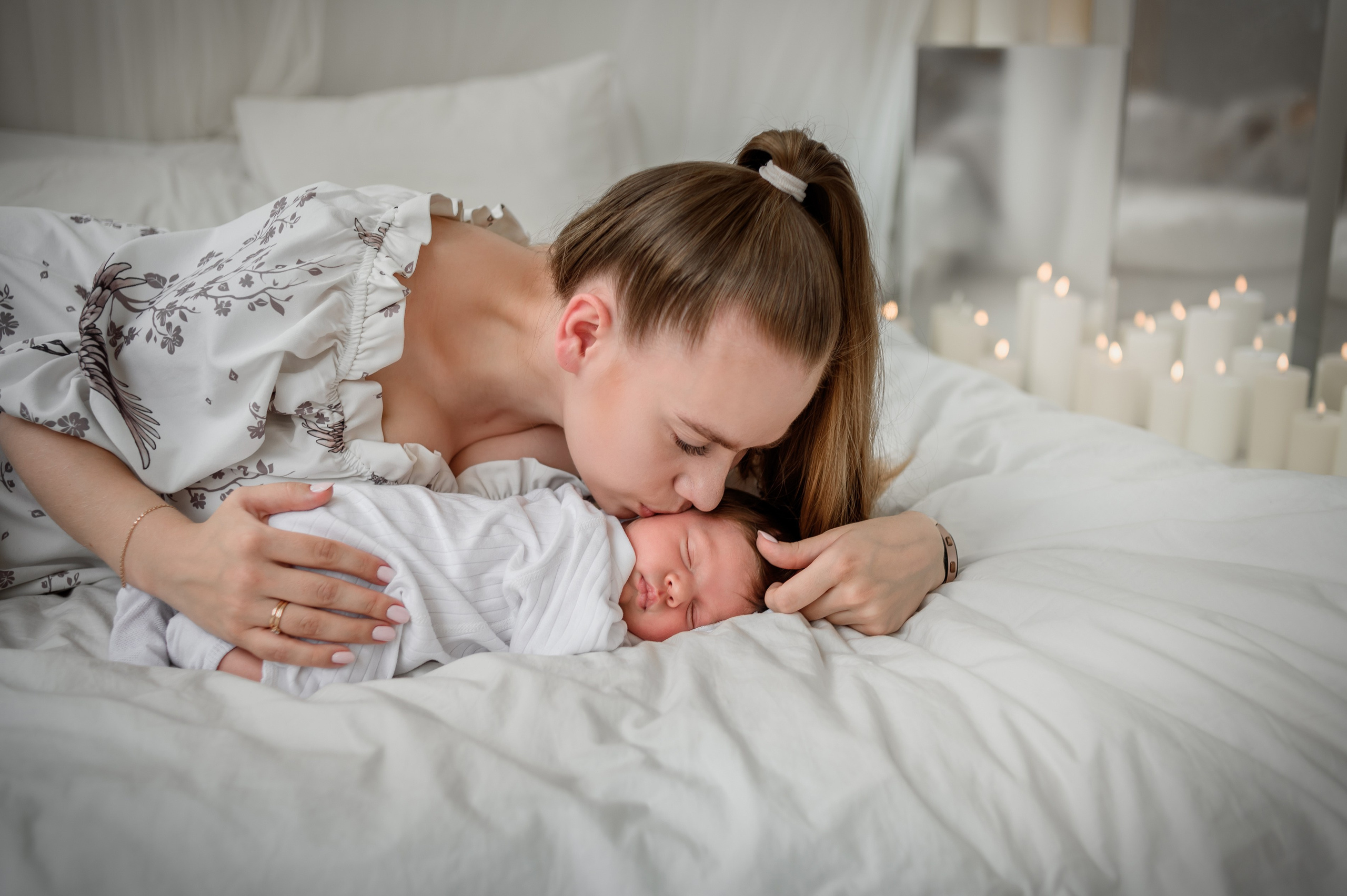 Lifestyle newborn. Фотограф новорождённых в Рязани, фотосъемка выписки из роддома, крещен