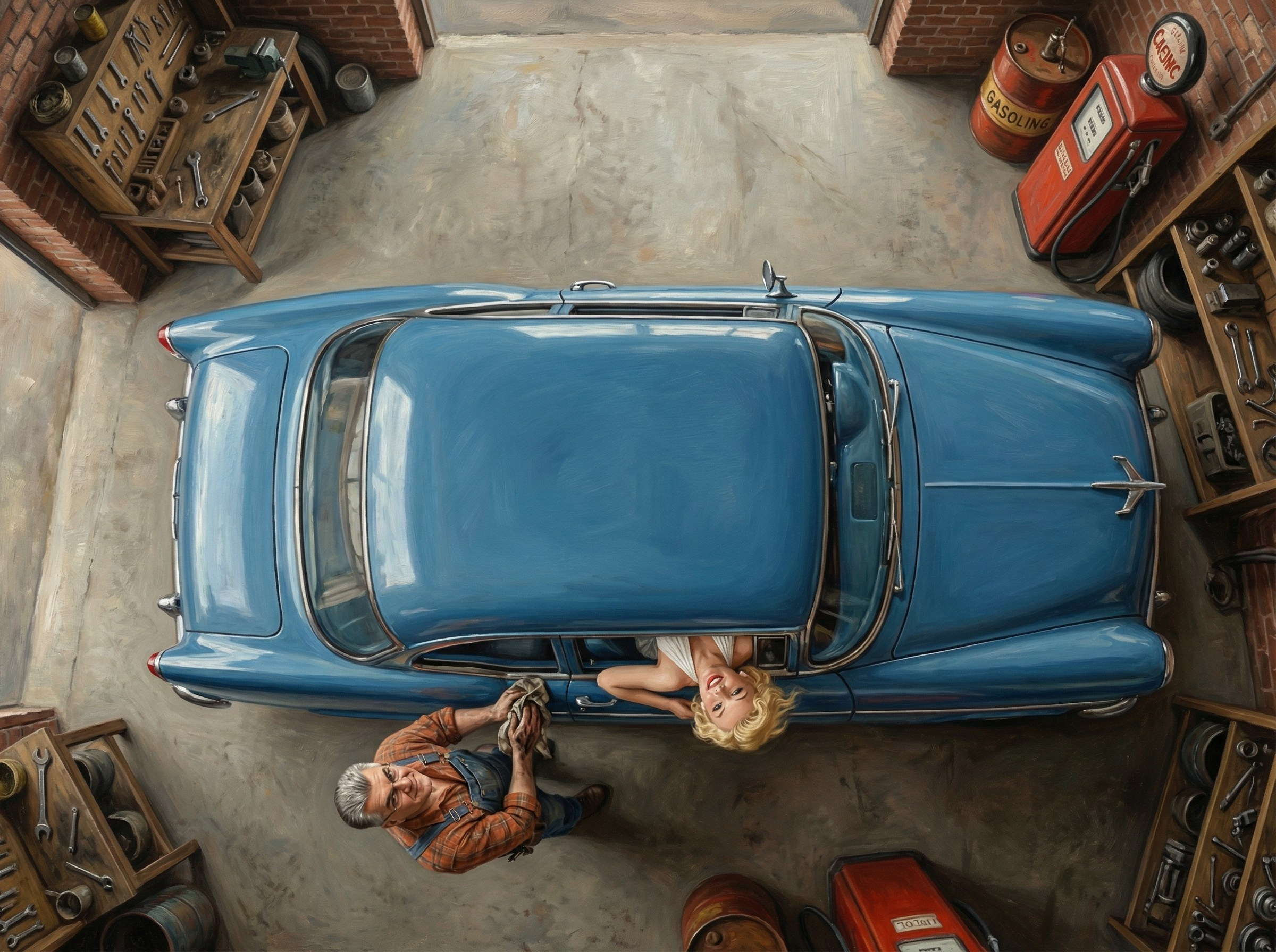 Однажды в гараже. Автор Игорь Елифёров. Шаблоны и дизайны выпускных альбомов и фотокниг