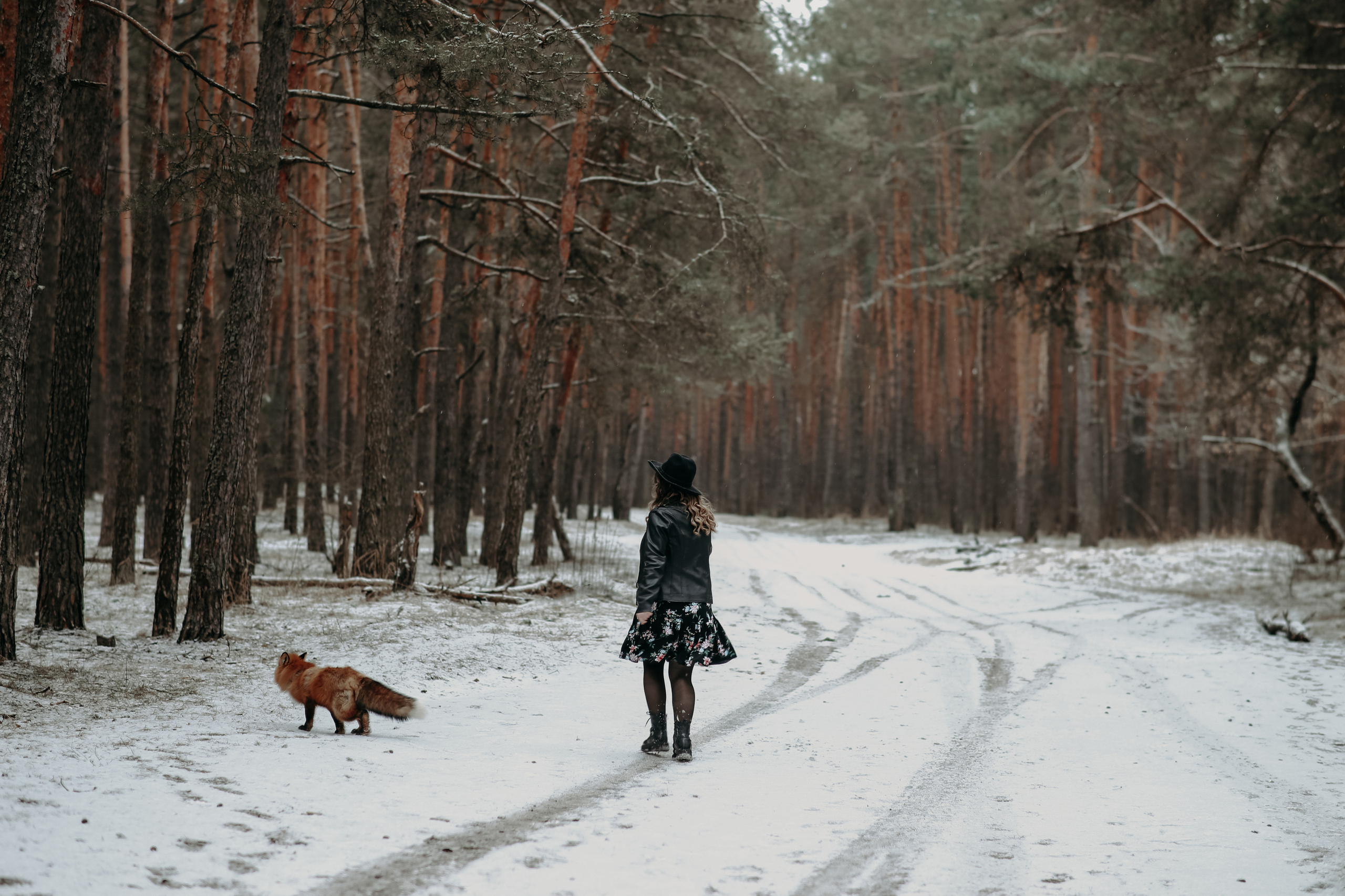 Евгения и Лисёнок. Фотограф Брянск