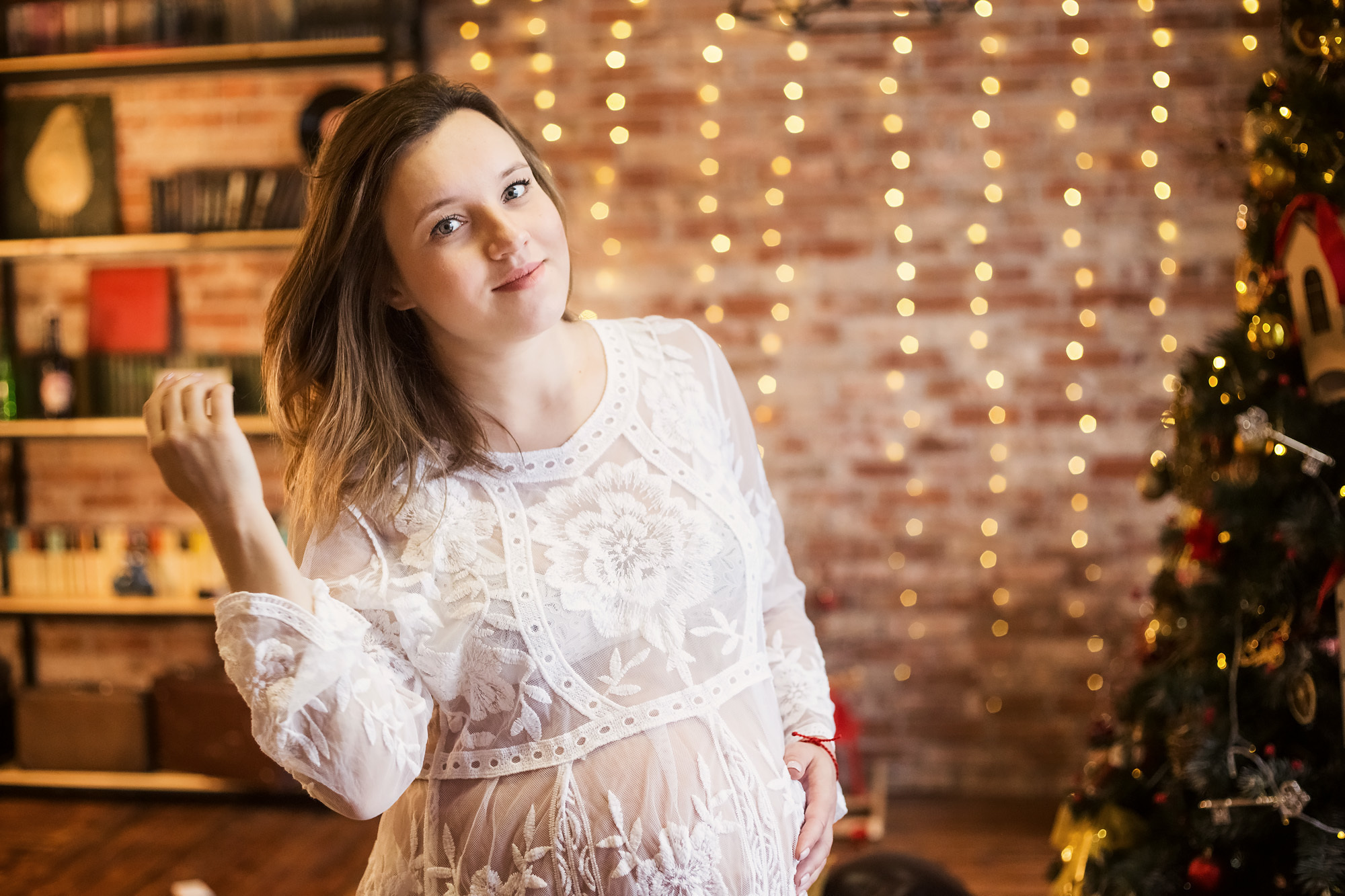 Портрет беременной в студии