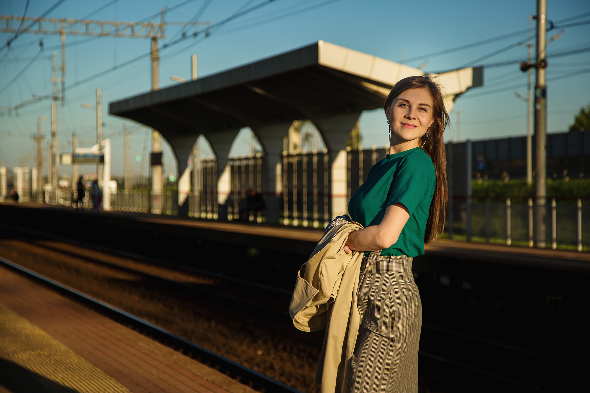 Фотосессия на железнодорожной платформе фотограф Галина Шарапова
