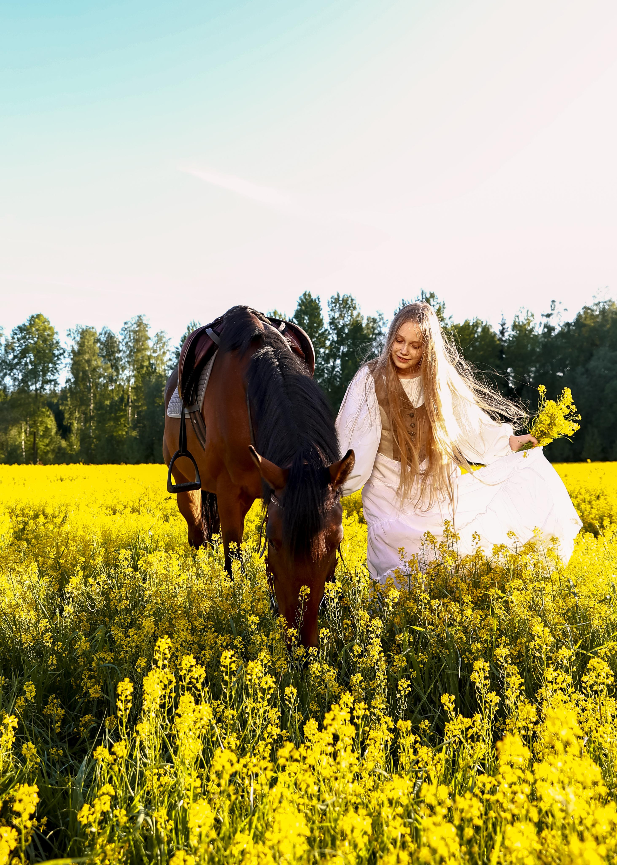 Съемка с конем на природе. Фотограф — Татьяна Кириллова, г. Санкт-Петербург
