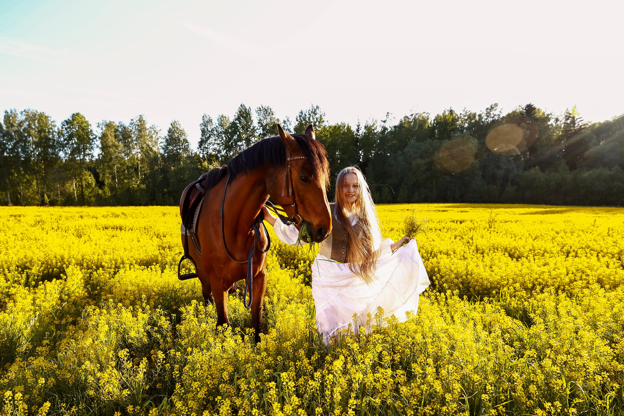 Съемка с конем на природе. Фотограф — Татьяна Кириллова, г. Санкт-Петербург