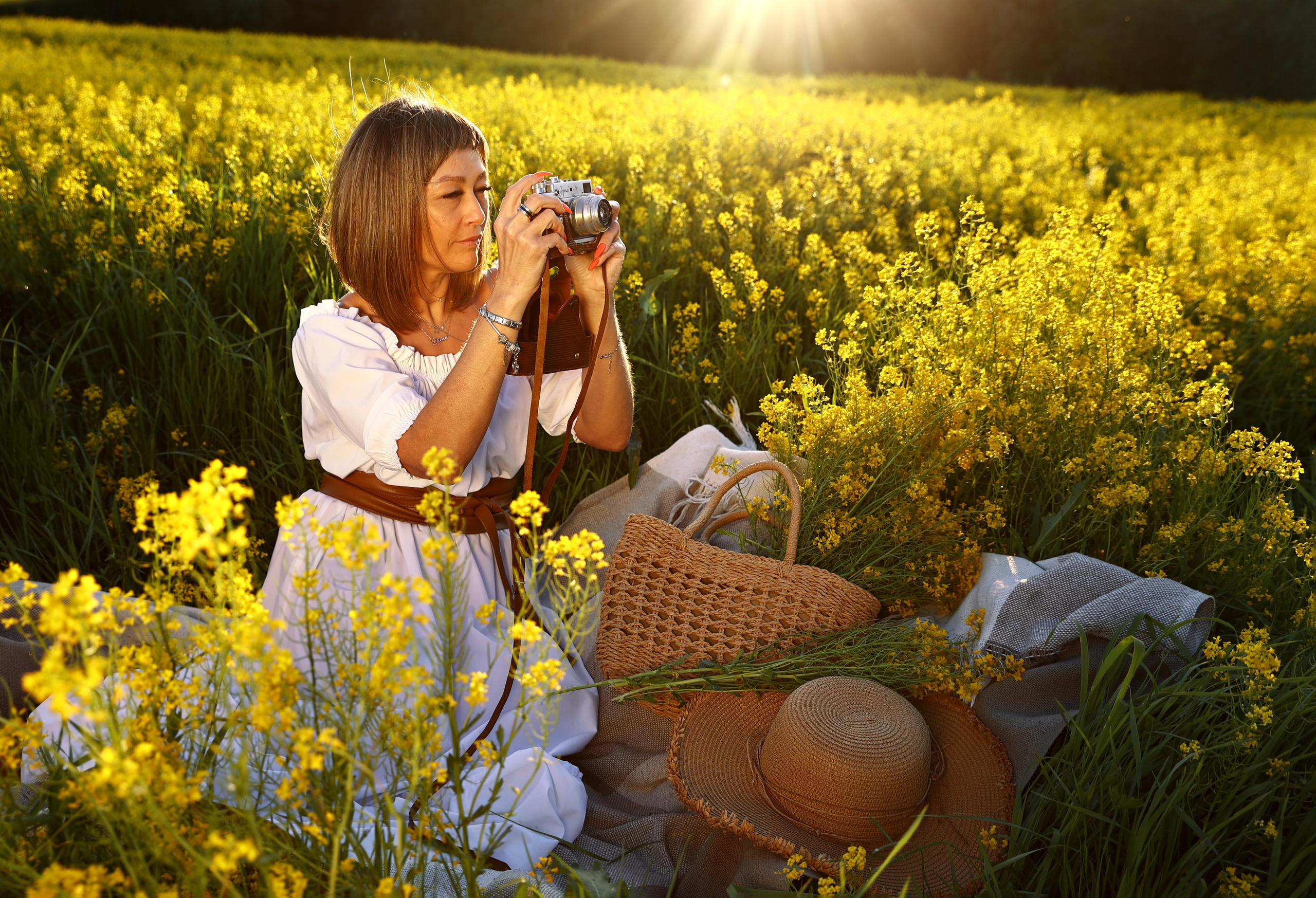 Съемка в поле на закате. Фотограф — Татьяна Кириллова, г. Санкт-Петербург