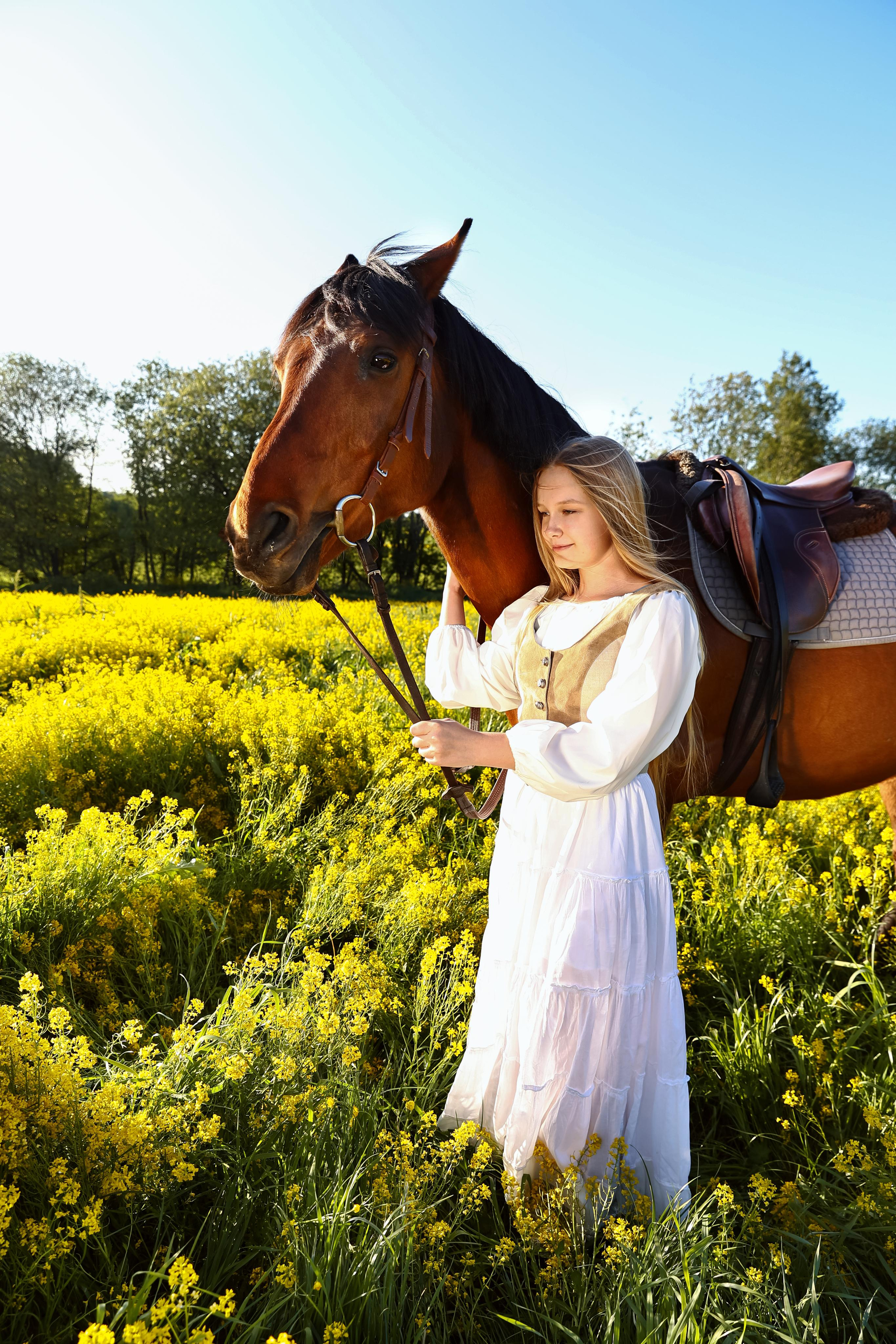 Съемка с конем на природе. Фотограф — Татьяна Кириллова, г. Санкт-Петербург