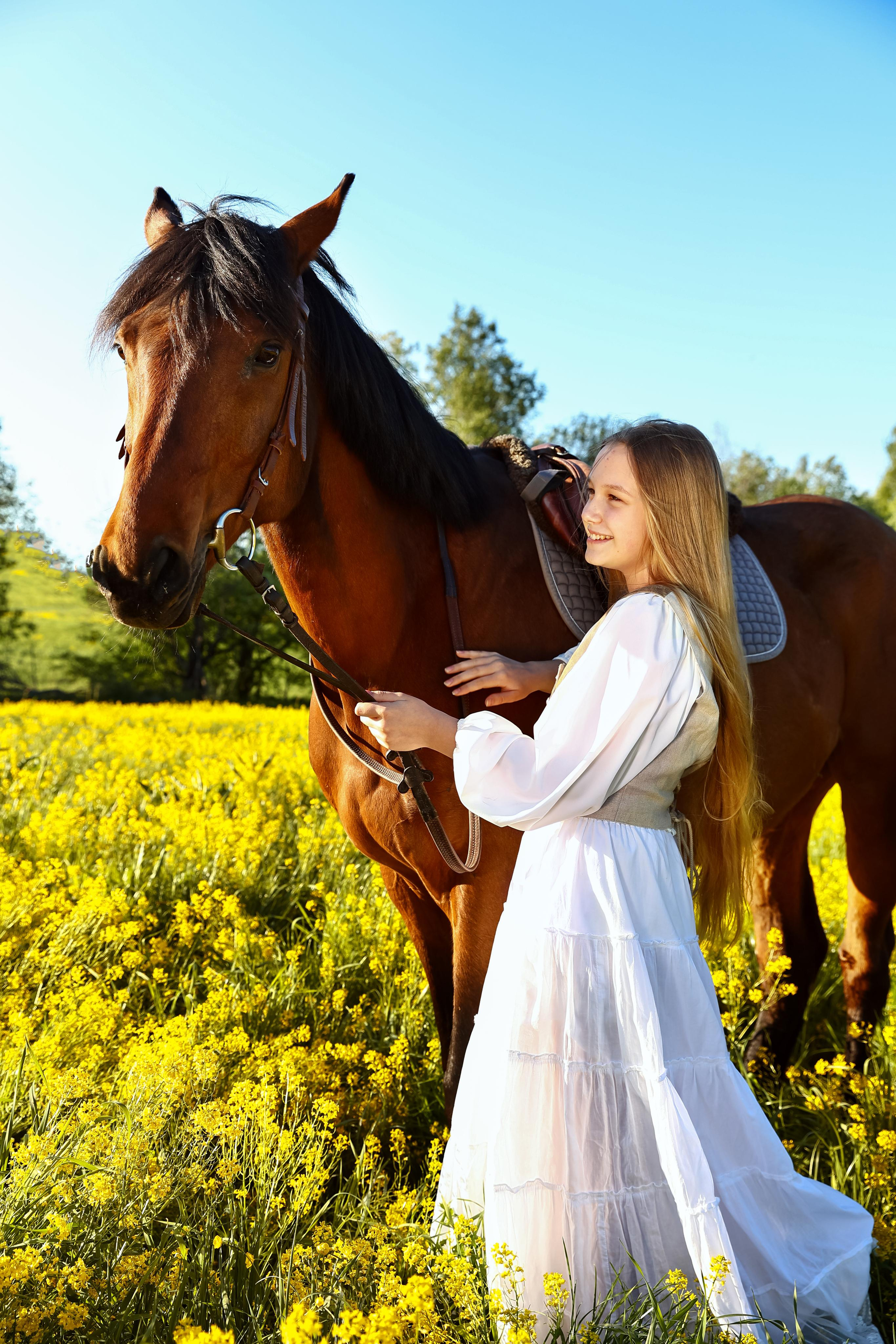 Съемка с конем на природе. Фотограф — Татьяна Кириллова, г. Санкт-Петербург