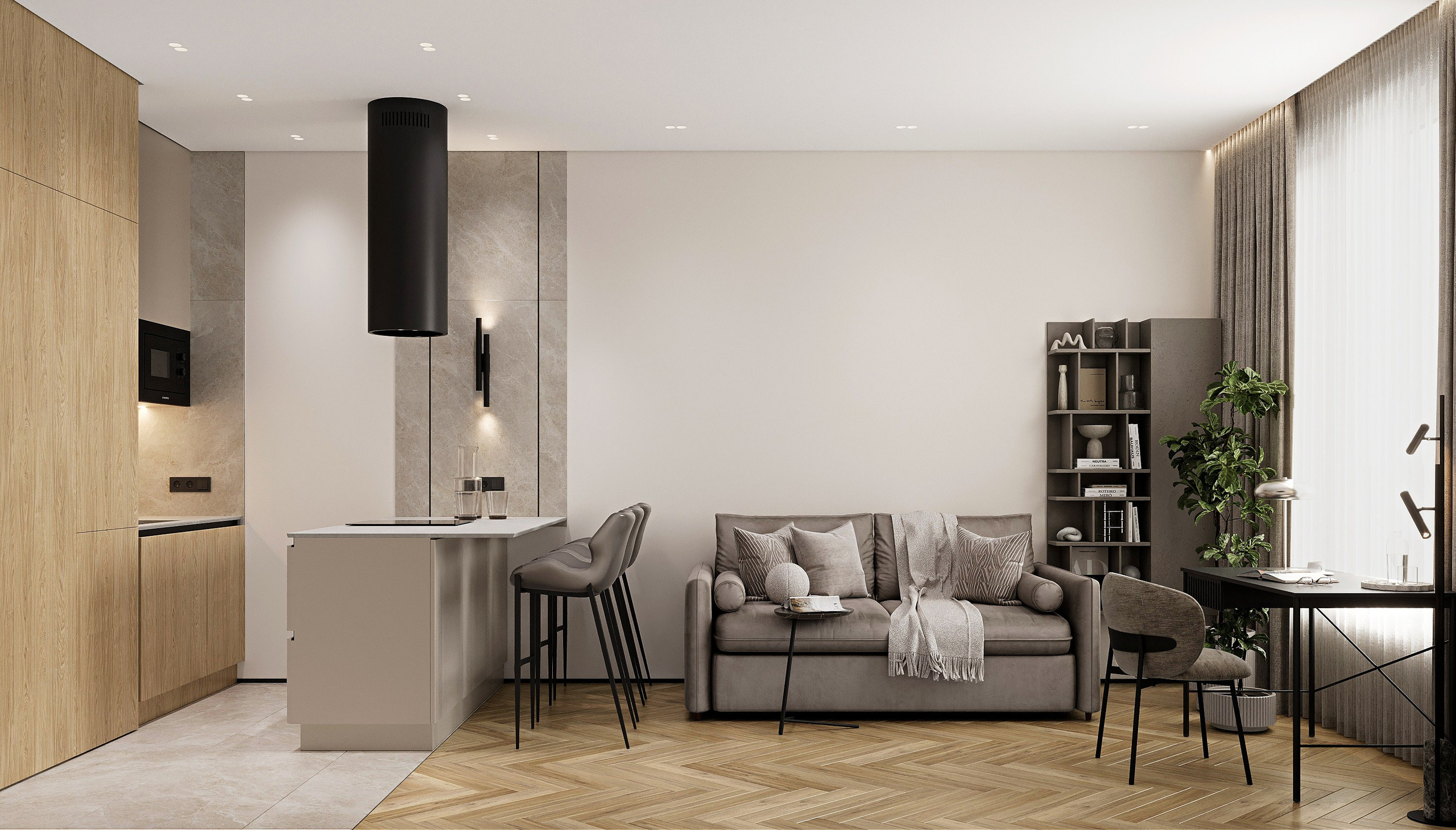ЖК MYPRIORITY Басманный, 39 м² | МОСКВА. Design interior-Samsonyan R
