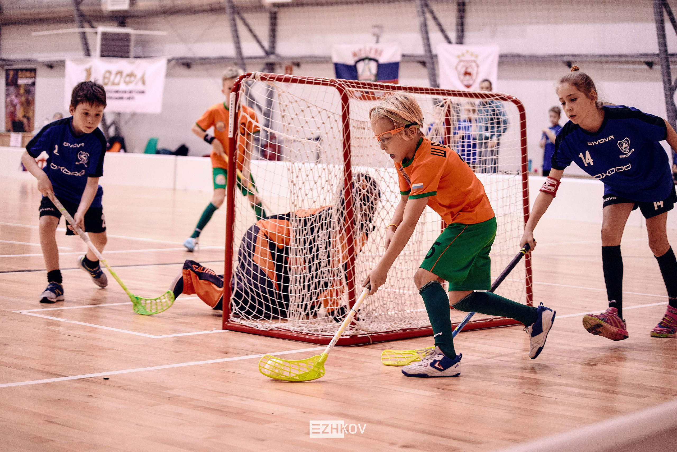 Всероссийская детская лига по флорболу "Русская осень" 25 - 26 -31 октября 2021. Нижний Новгород. Нижегородская область. База спорта "море спорта". Фотограф Ежков Алексей.