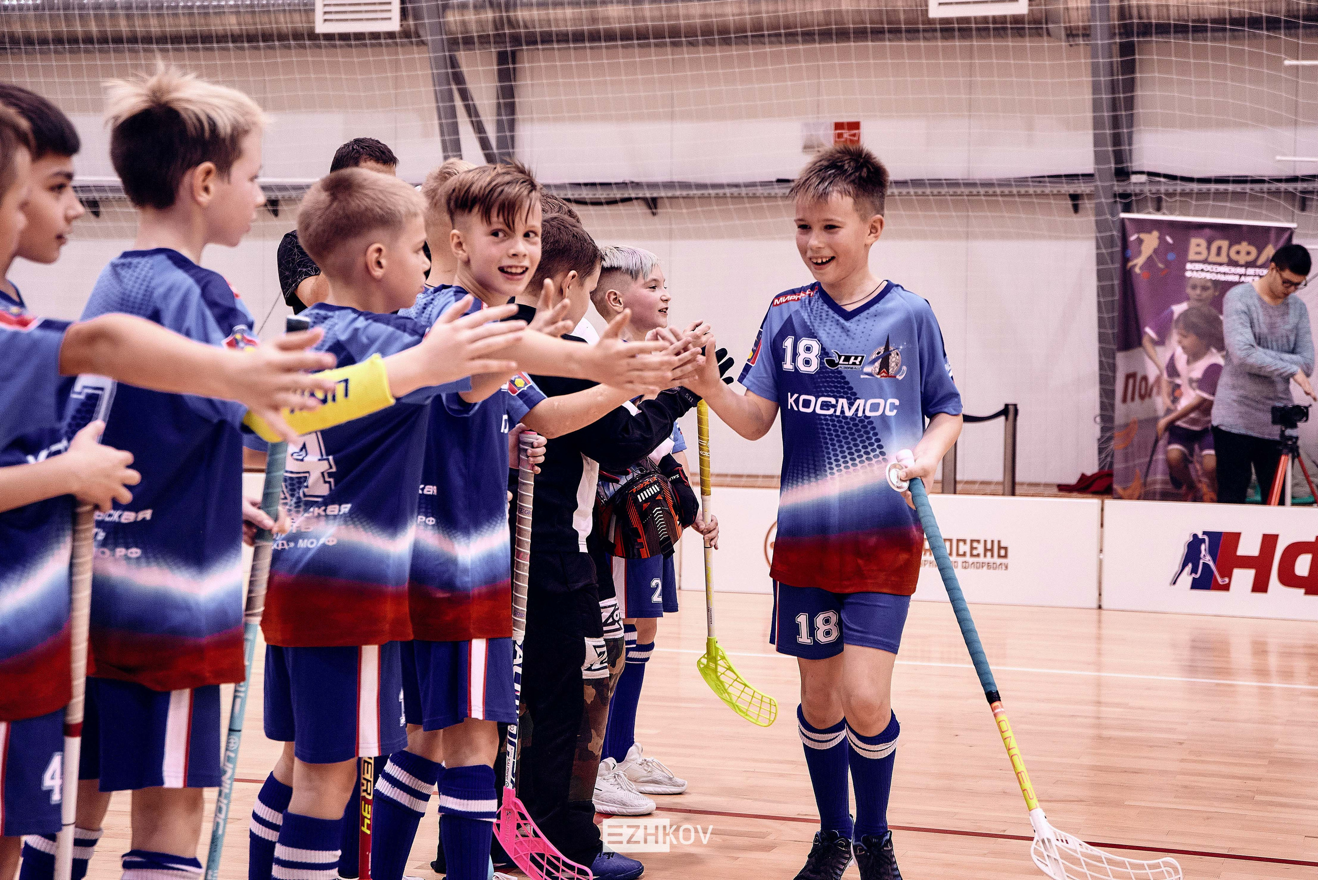 Всероссийская детская лига по флорболу "Русская осень" 25 - 26 -31 октября 2021. Нижний Новгород. Нижегородская область. База спорта "море спорта". Фотограф Ежков Алексей.