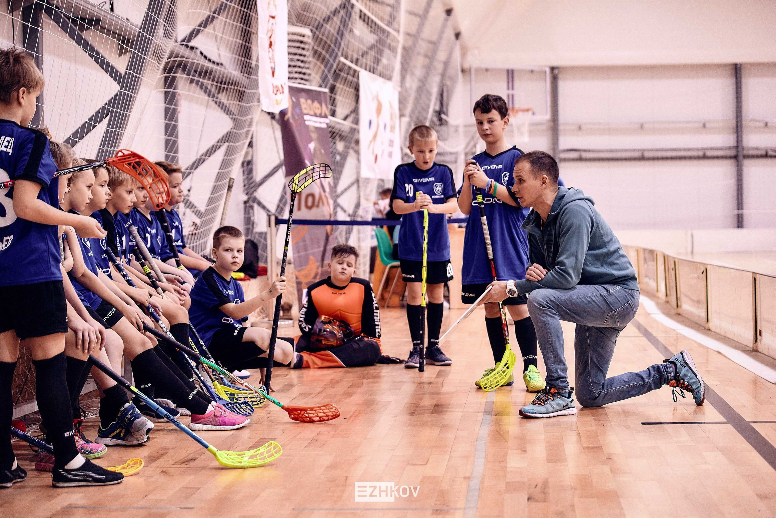 Всероссийская детская лига по флорболу "Русская осень" 25 - 26 -31 октября 2021. Нижний Новгород. Нижегородская область. База спорта "море спорта". Фотограф Ежков Алексей.