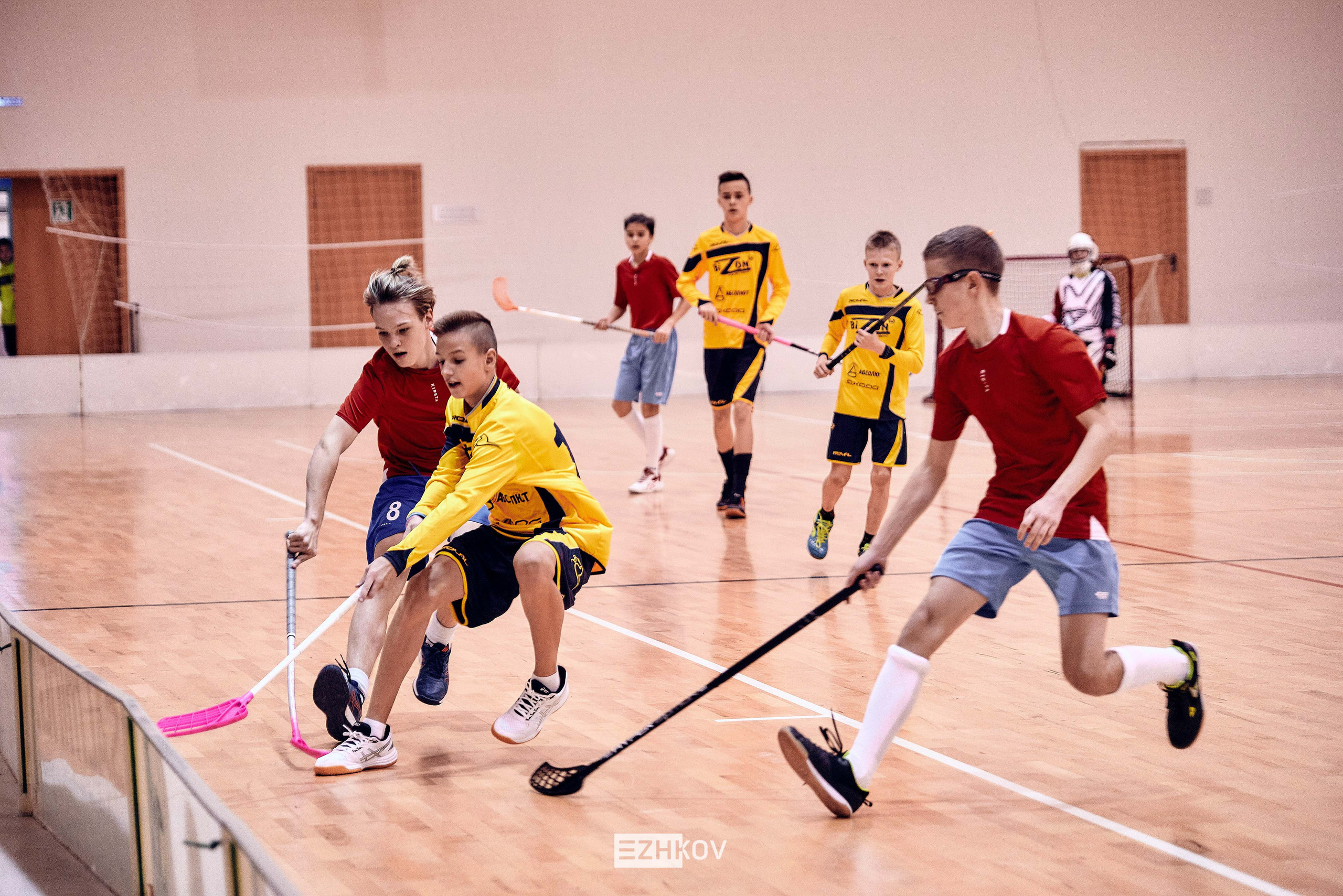Всероссийская детская лига по флорболу "Русская осень" 25 - 26 -31 октября 2021. Нижний Новгород. Нижегородская область. База спорта "море спорта". Фотограф Ежков Алексей.