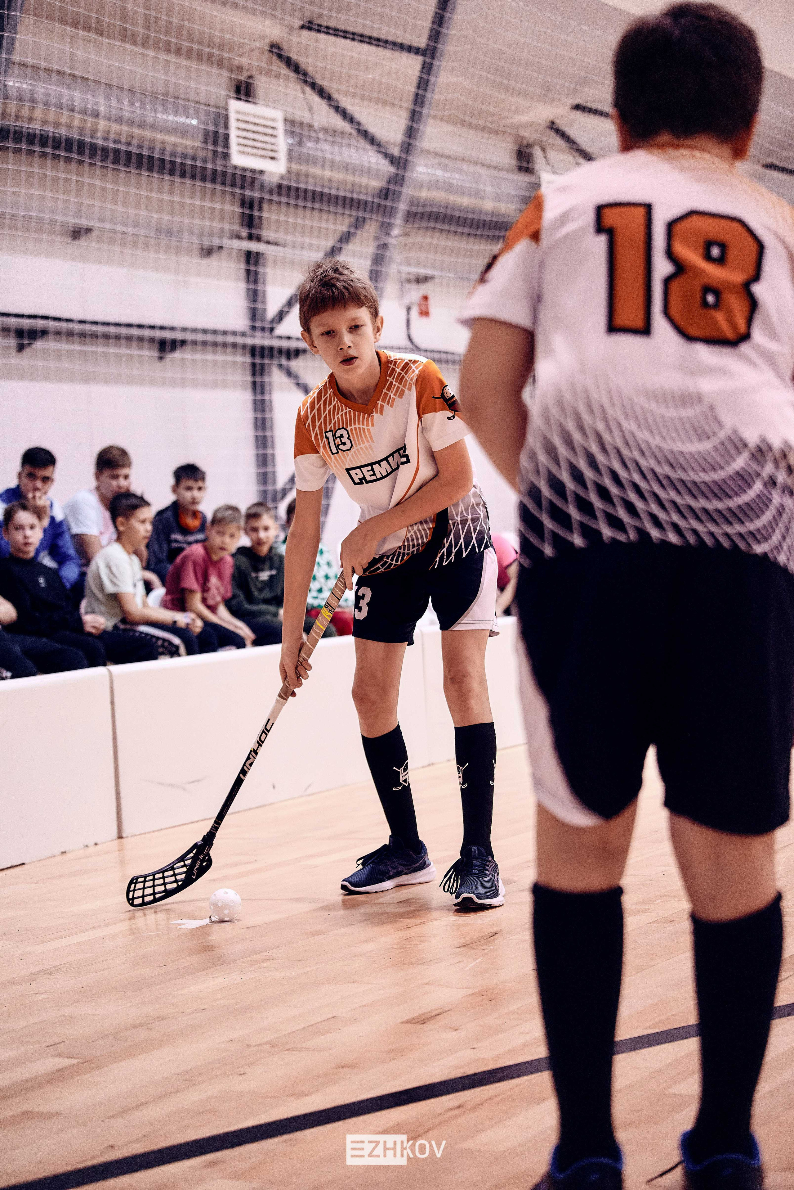 Всероссийская детская лига по флорболу "Русская осень" 25 - 26 -31 октября 2021. Нижний Новгород. Нижегородская область. База спорта "море спорта". Фотограф Ежков Алексей.