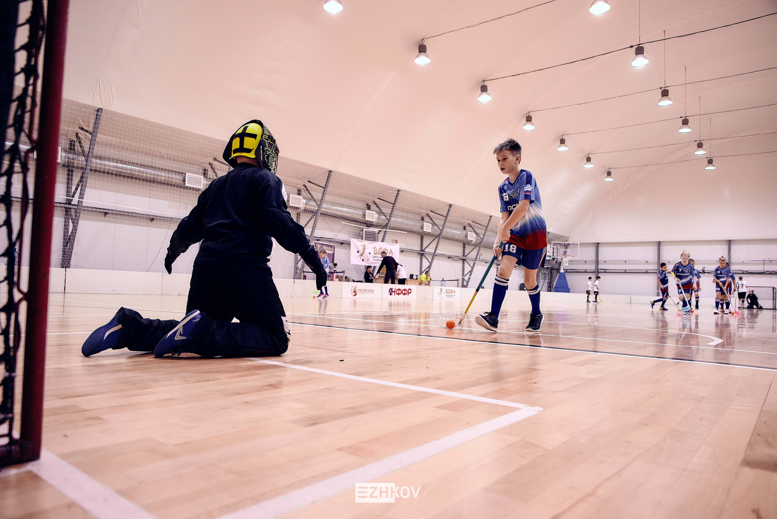 Всероссийская детская лига по флорболу "Русская осень" 25 - 26 -31 октября 2021. Нижний Новгород. Нижегородская область. База спорта "море спорта". Фотограф Ежков Алексей.