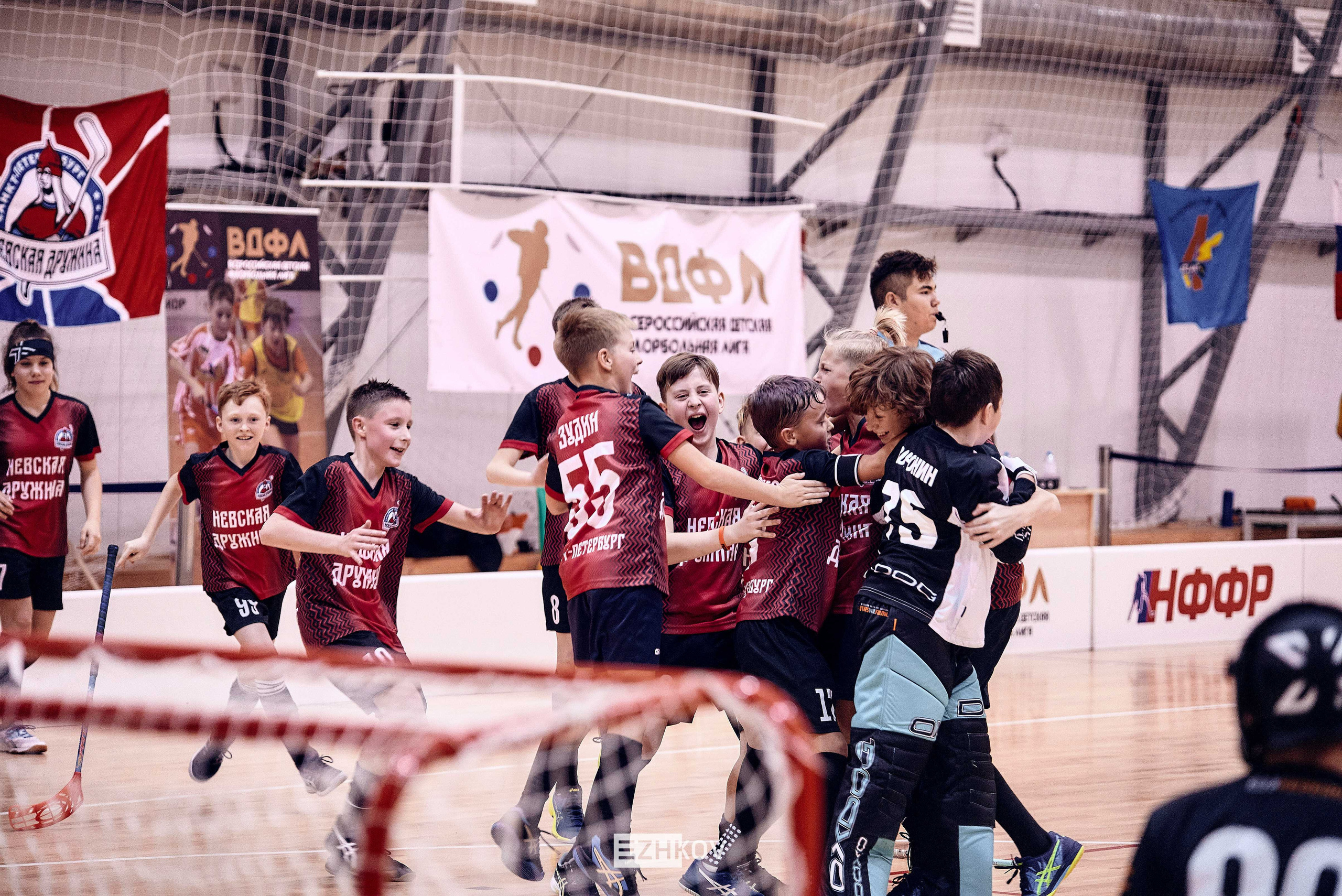 Всероссийская детская лига по флорболу "Русская осень" 25 - 26 -31 октября 2021. Нижний Новгород. Нижегородская область. База спорта "море спорта". Фотограф Ежков Алексей.