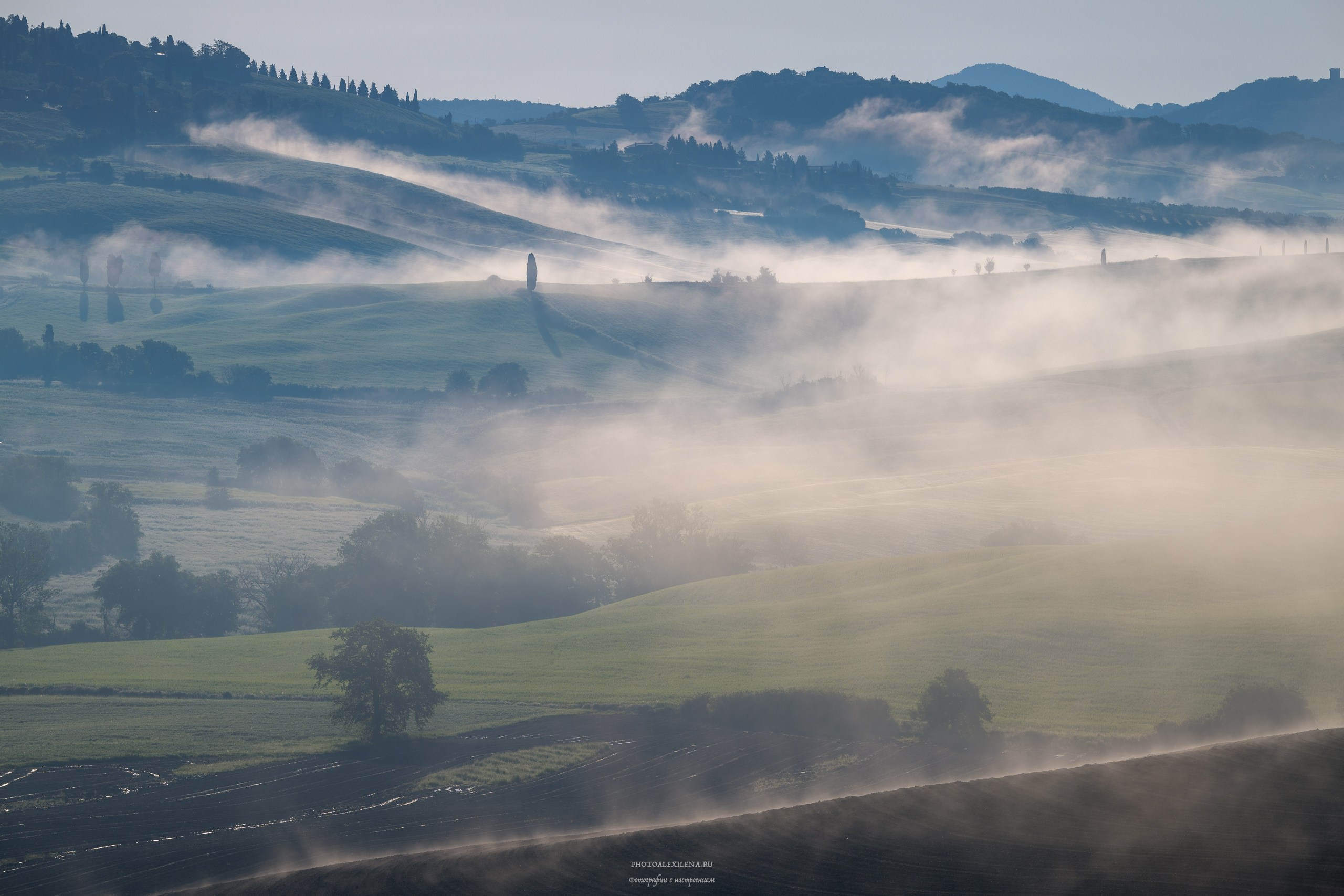 Волшебное утро в Тоскане. Авторские стильные фотокартины