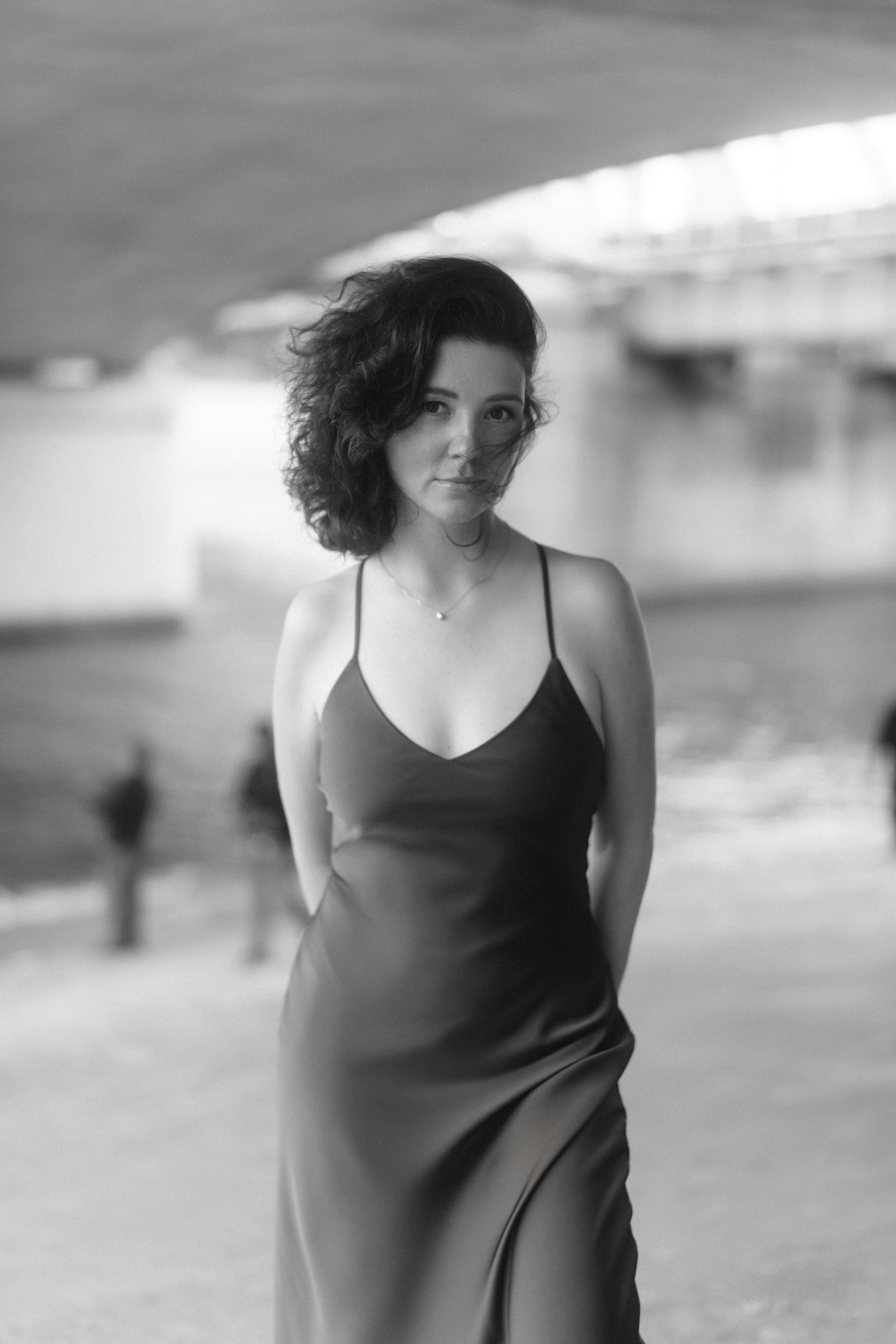 Уличная фотосессия с Катей Берлиной под Кировской дамбой в Казани