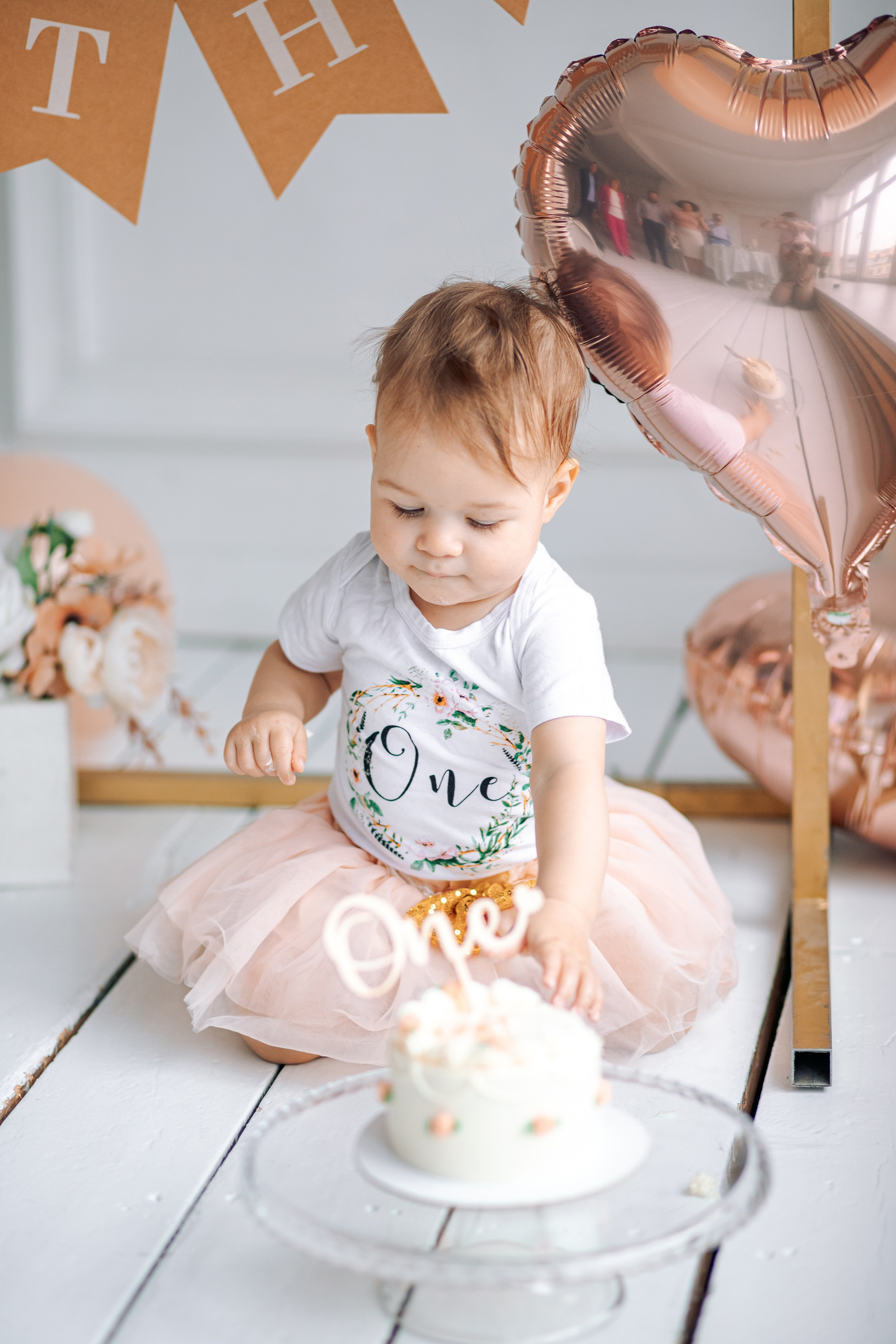 Семейная фотосессия первый тортик для малышки в фотостудии. Фотограф в Санкт-Петербурге, Анна Скворцова