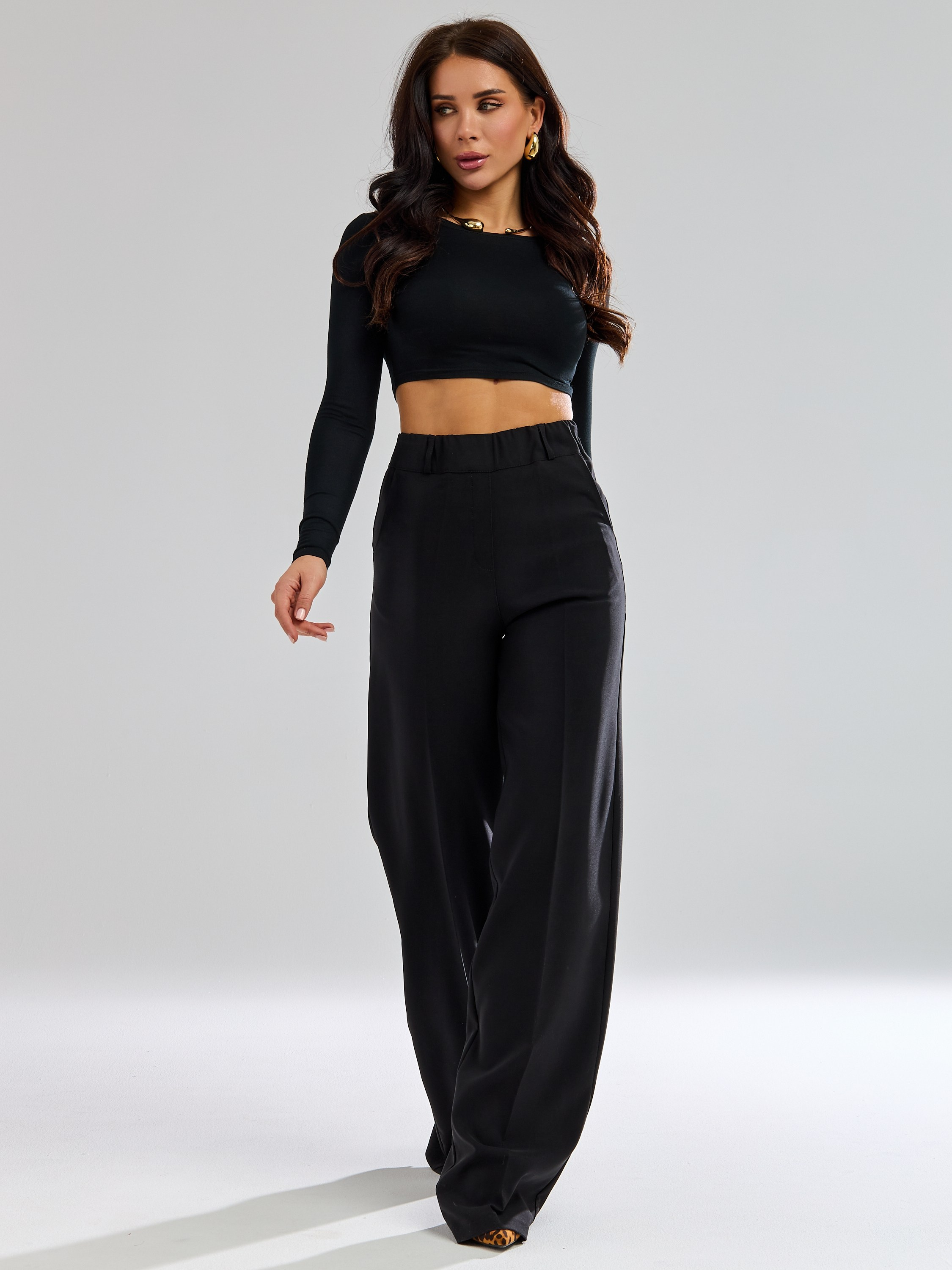 Брюки широкие из трикотажа. Главная