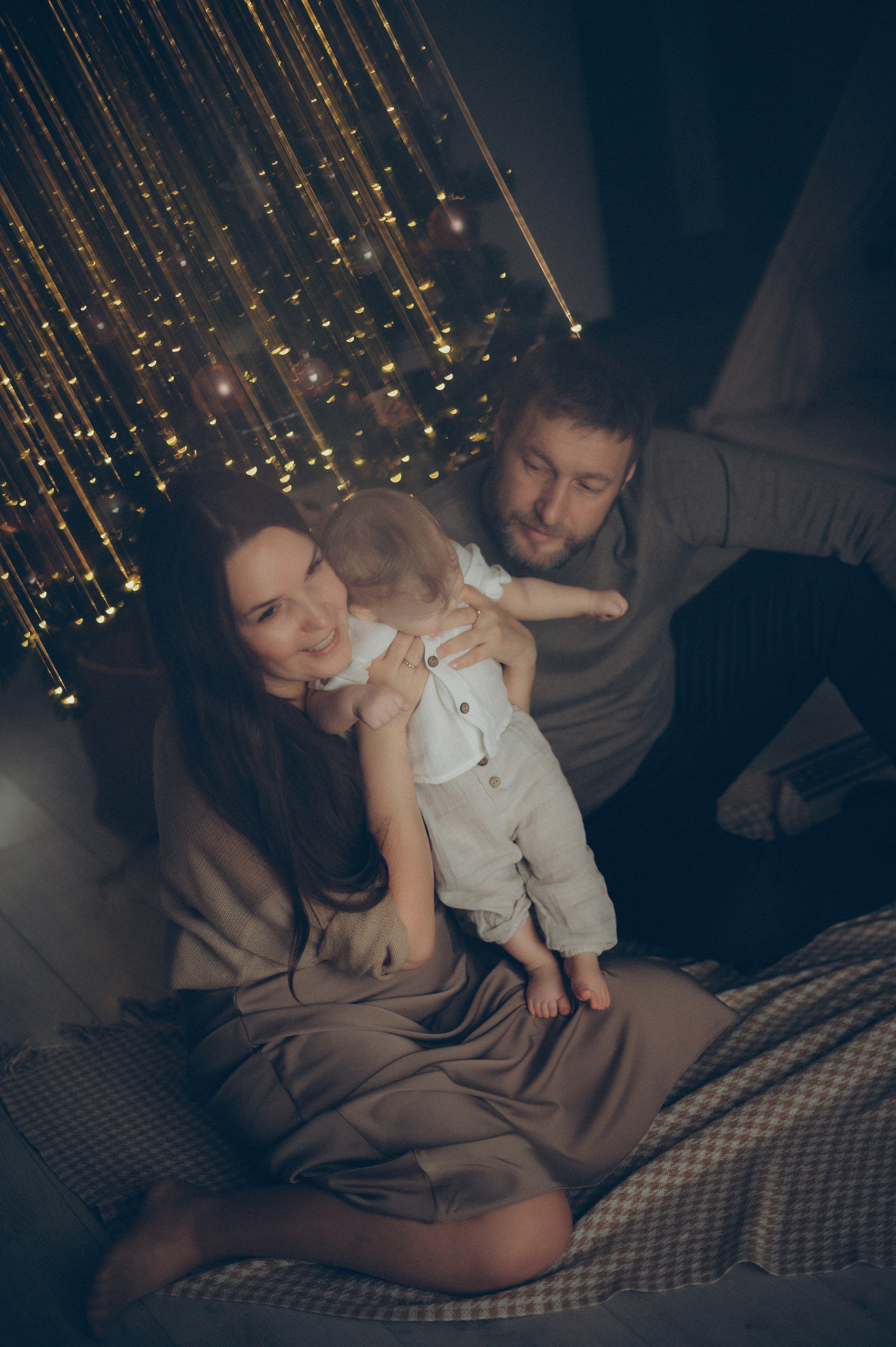 Лева, Жанна и Владимир (новогодняя домашняя). Фотограф, г. Лесной Свердловской области