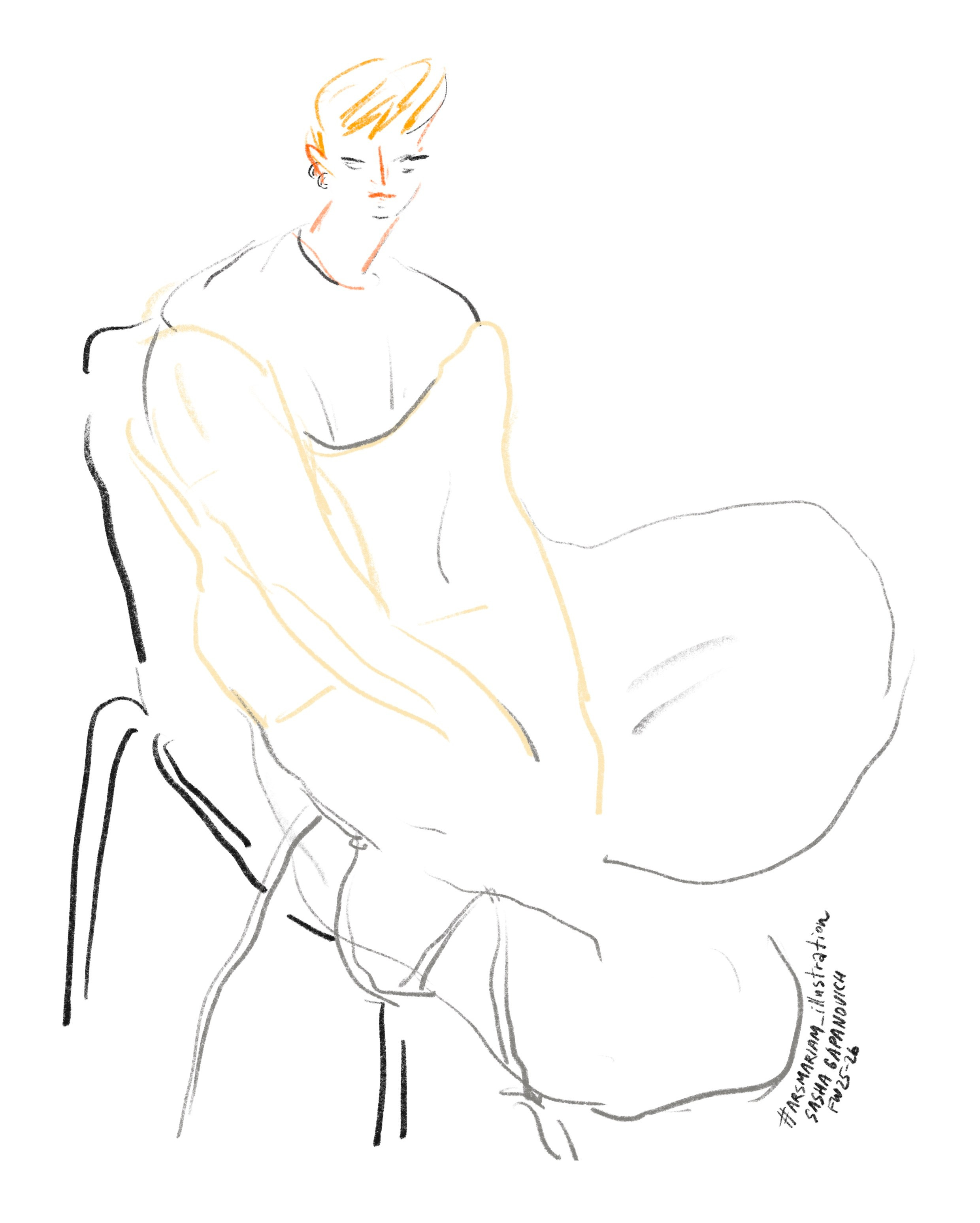 GAPANOVICH FW 25/26. Фэшн иллюстратор из Москвы Власенко Мария