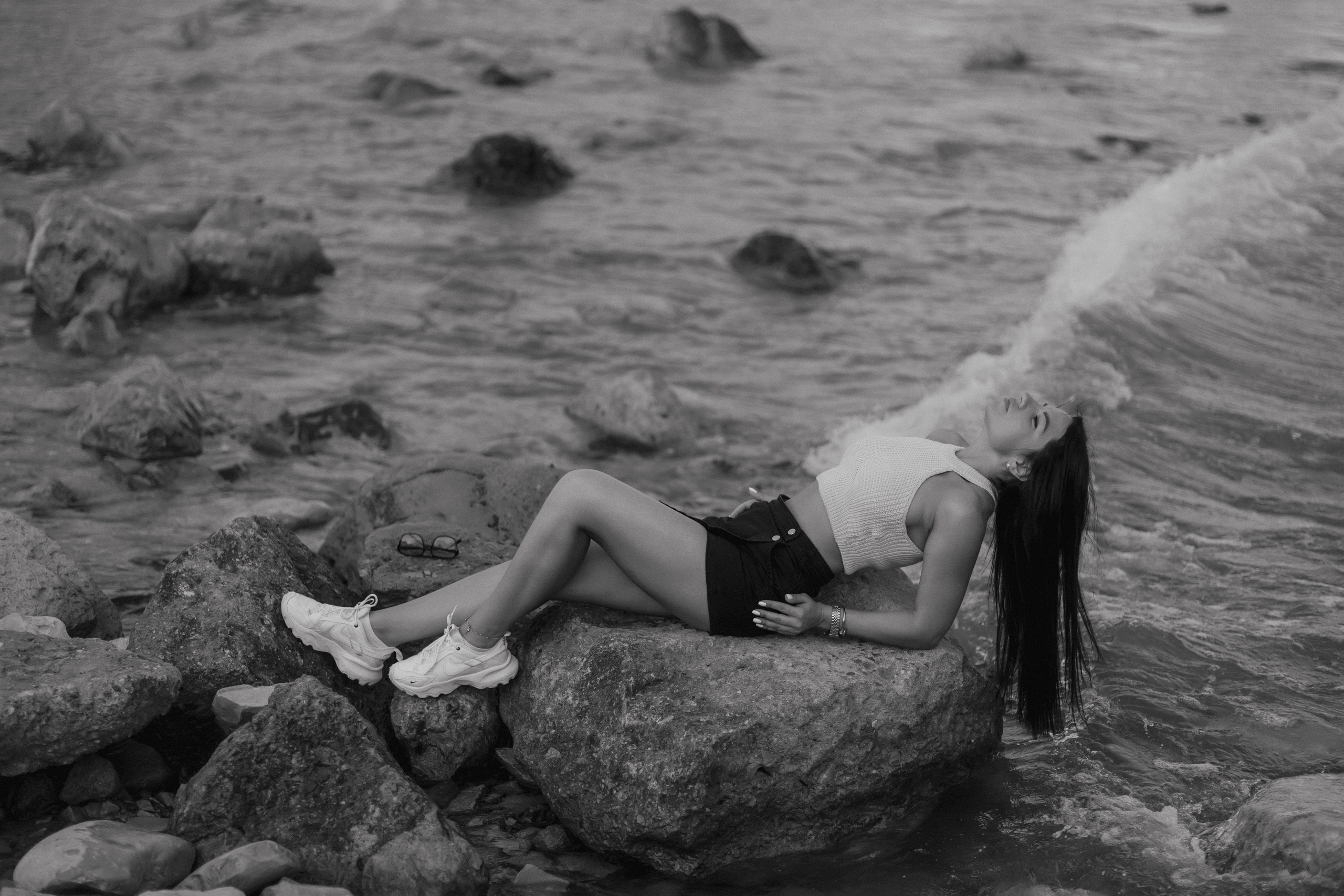 Закат на пляже Тонкий мыс. Семейный и портретный фотограф в Геленджике Любовь Бодрова