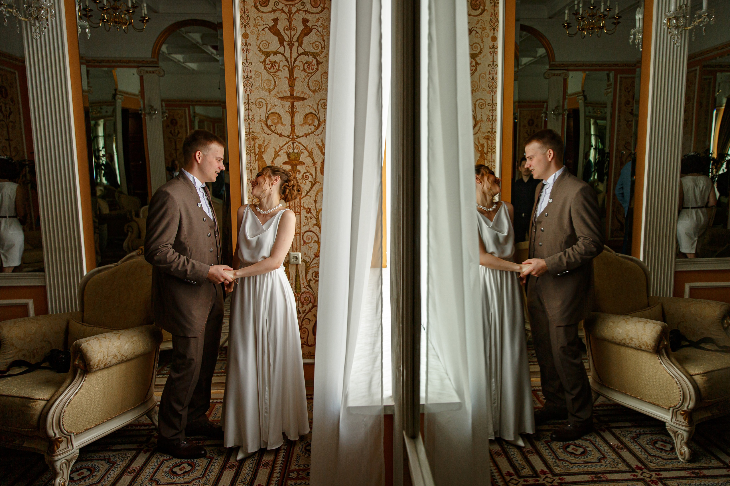 Свадебная фотосессия в городе и в фотостудии. Свадебный фотограф Москва и МО Сергей Киржаев