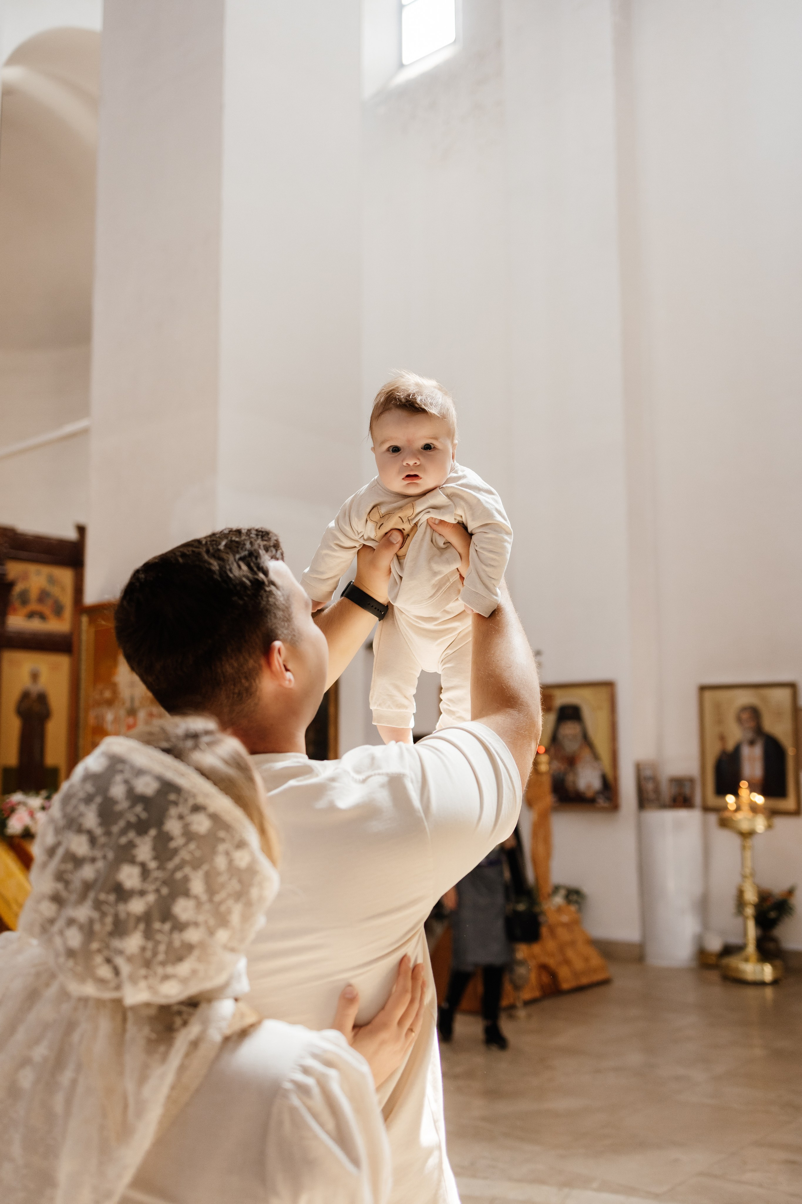 Таинство Крещения Саши. Фотограф новорождённых Newborn Москва