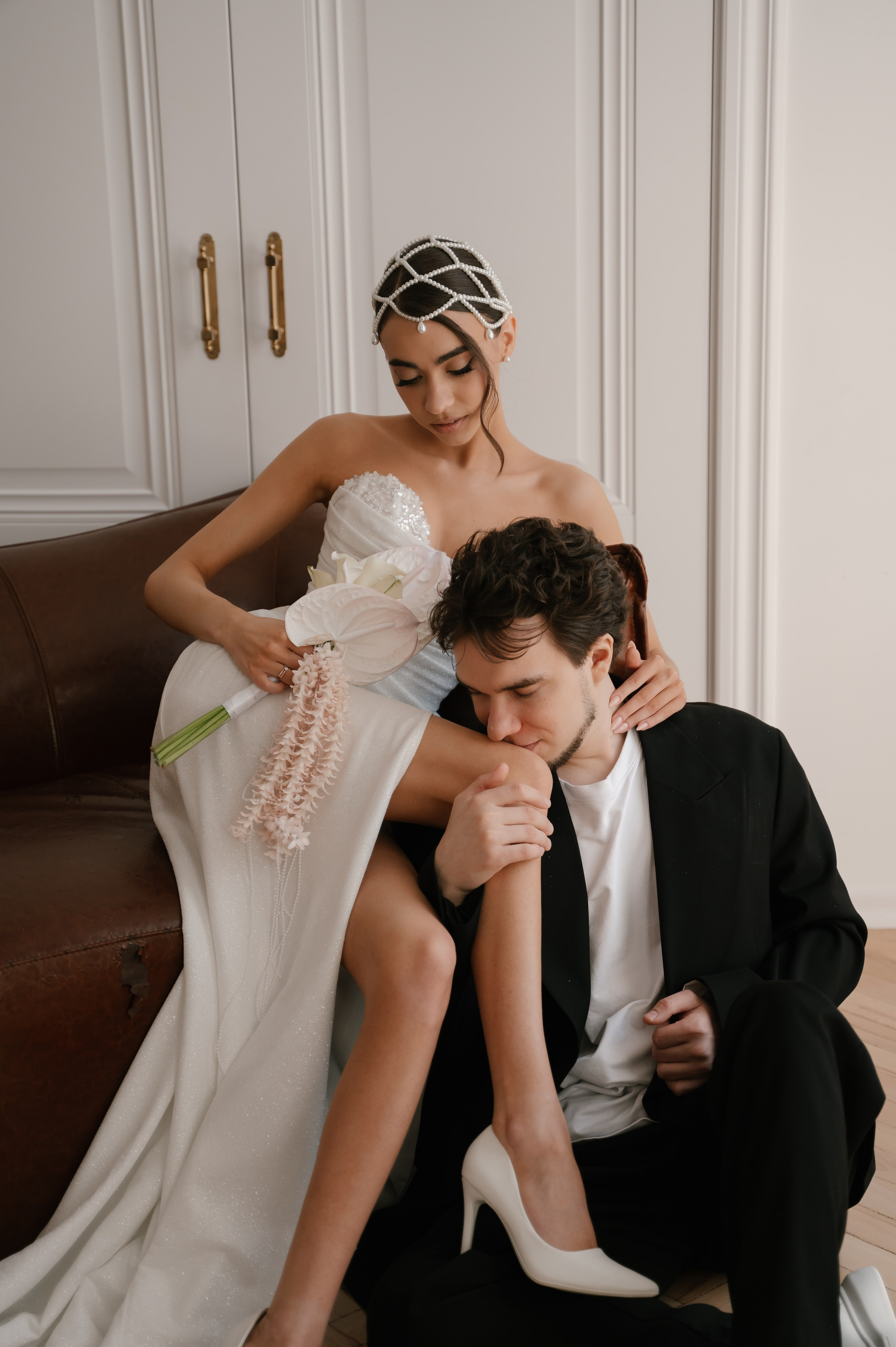 Утро жениха и невесты и съемка в студии. Свадебный и семейный фотограф Пенза Анастасия Артюшкина