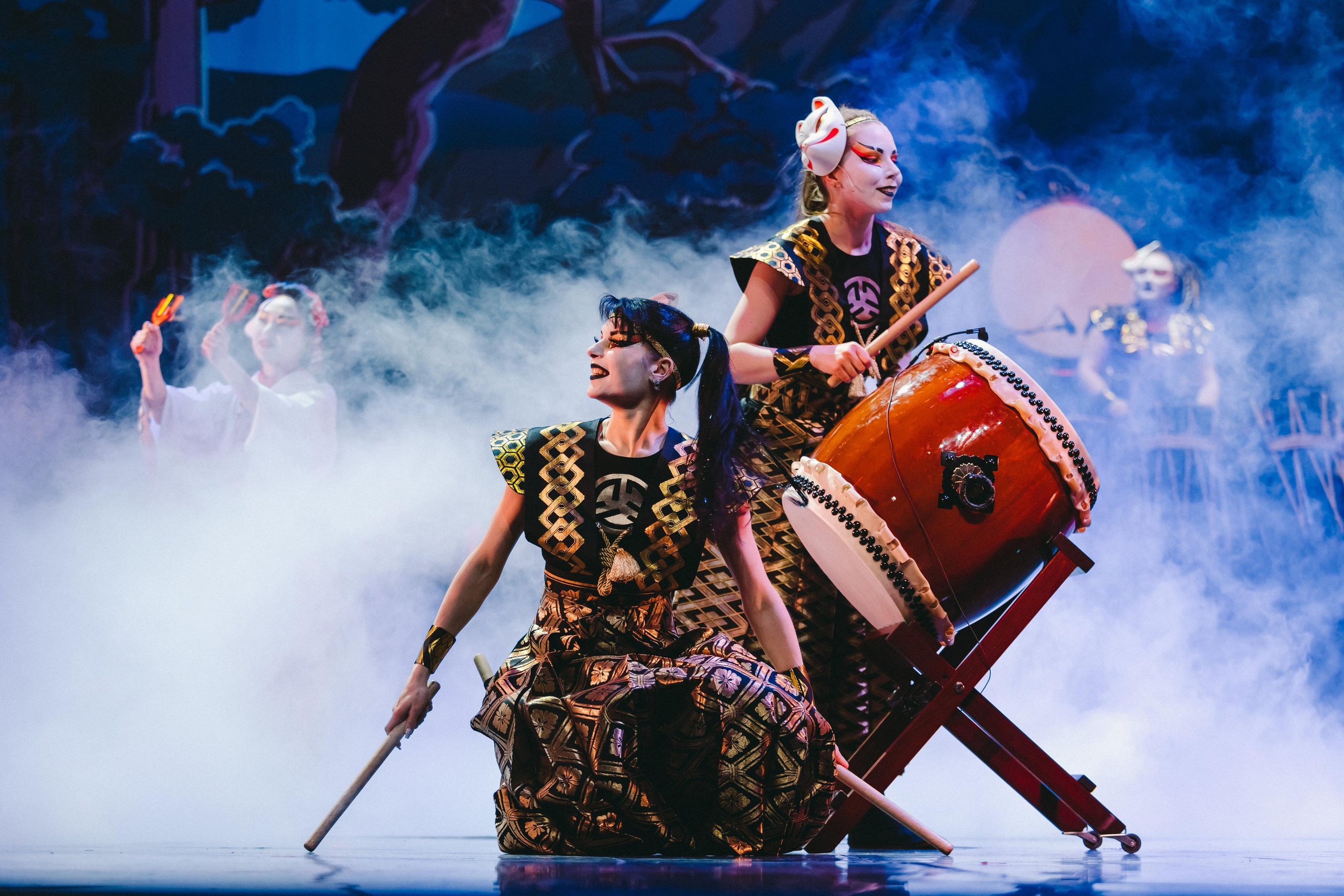 Drum show “Sea of the Blue Forest”. Photographer Sonkina Tatiana (Tanya Ash)
