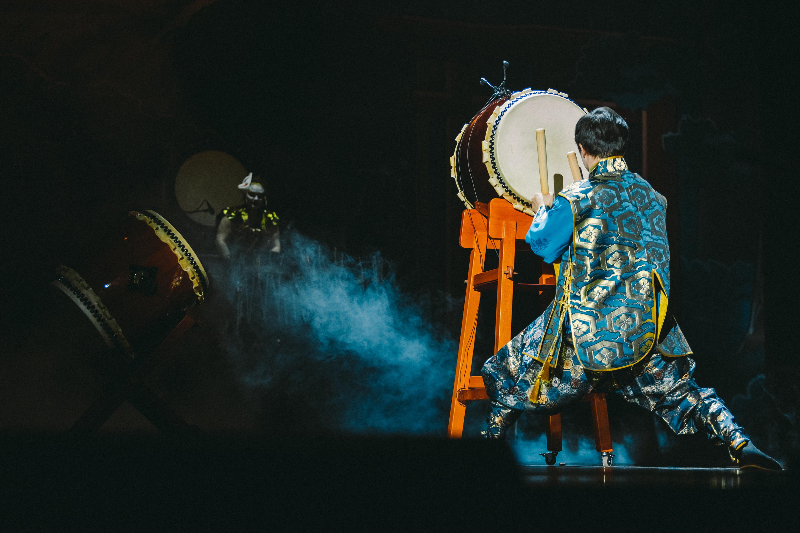 Drum show “Sea of the Blue Forest”. Photographer Sonkina Tatiana (Tanya Ash)
