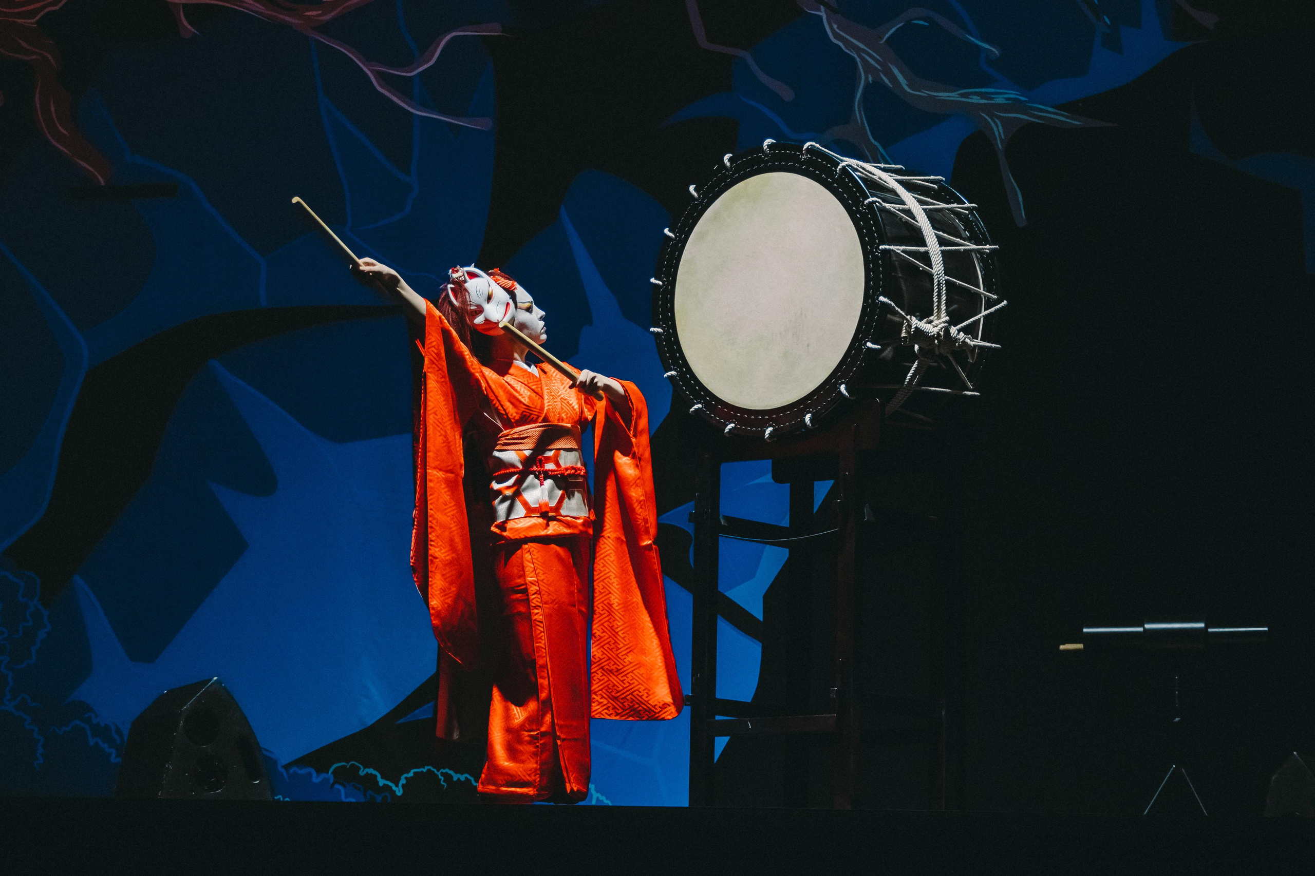 Drum show “Sea of the Blue Forest”. Photographer Sonkina Tatiana (Tanya Ash)