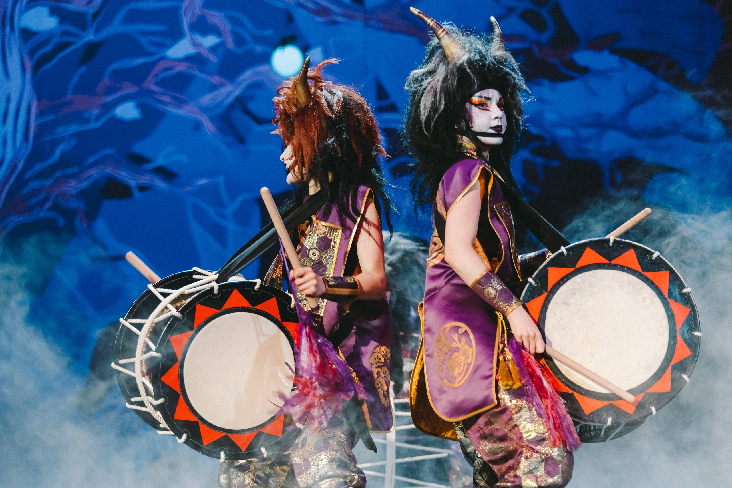 Drum show “Sea of the Blue Forest”. Photographer Sonkina Tatiana (Tanya Ash)