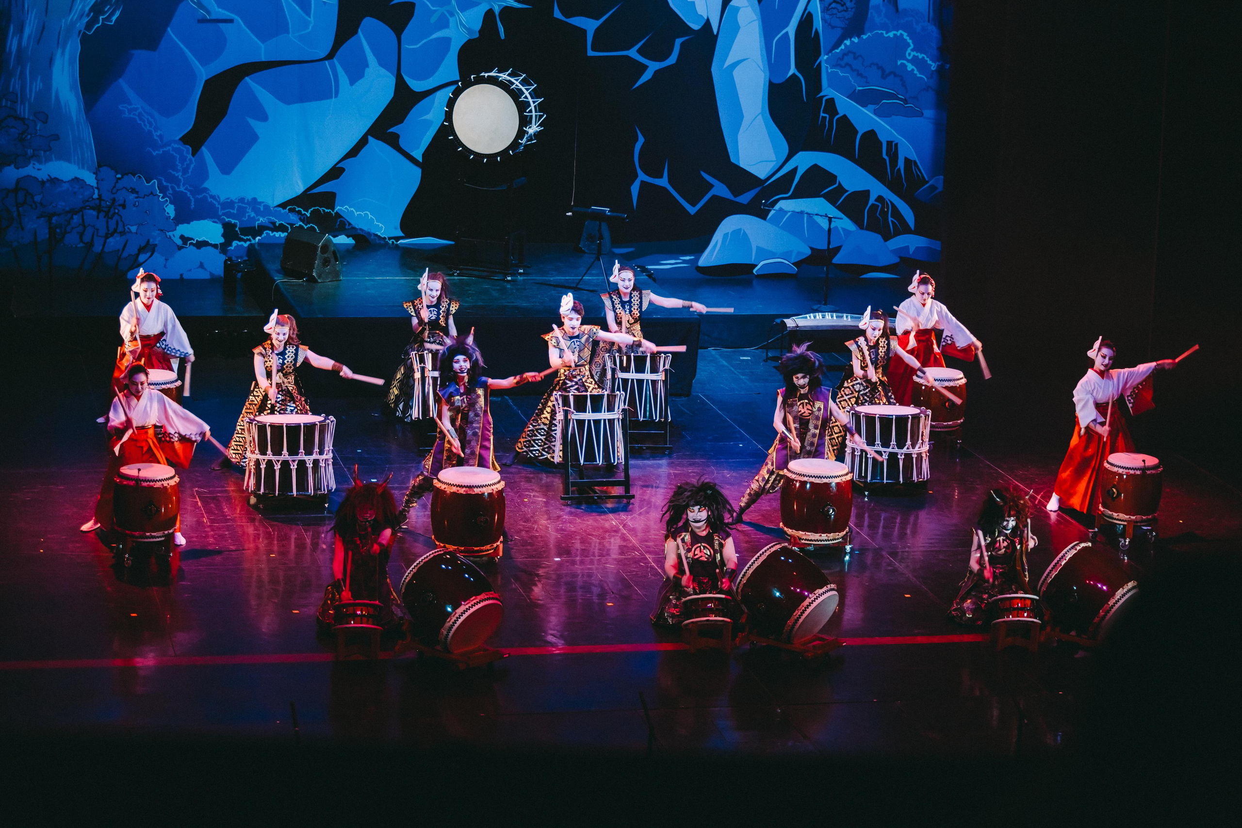 Drum show “Sea of the Blue Forest”. Photographer Sonkina Tatiana (Tanya Ash)