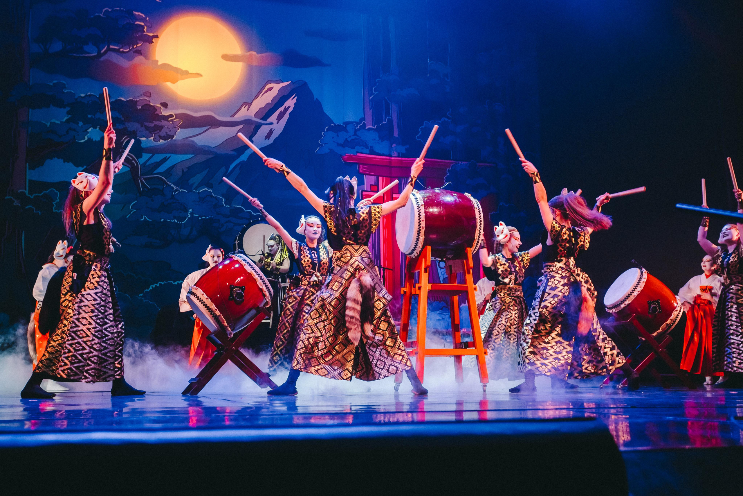 Drum show “Sea of the Blue Forest”. Photographer Sonkina Tatiana (Tanya Ash)