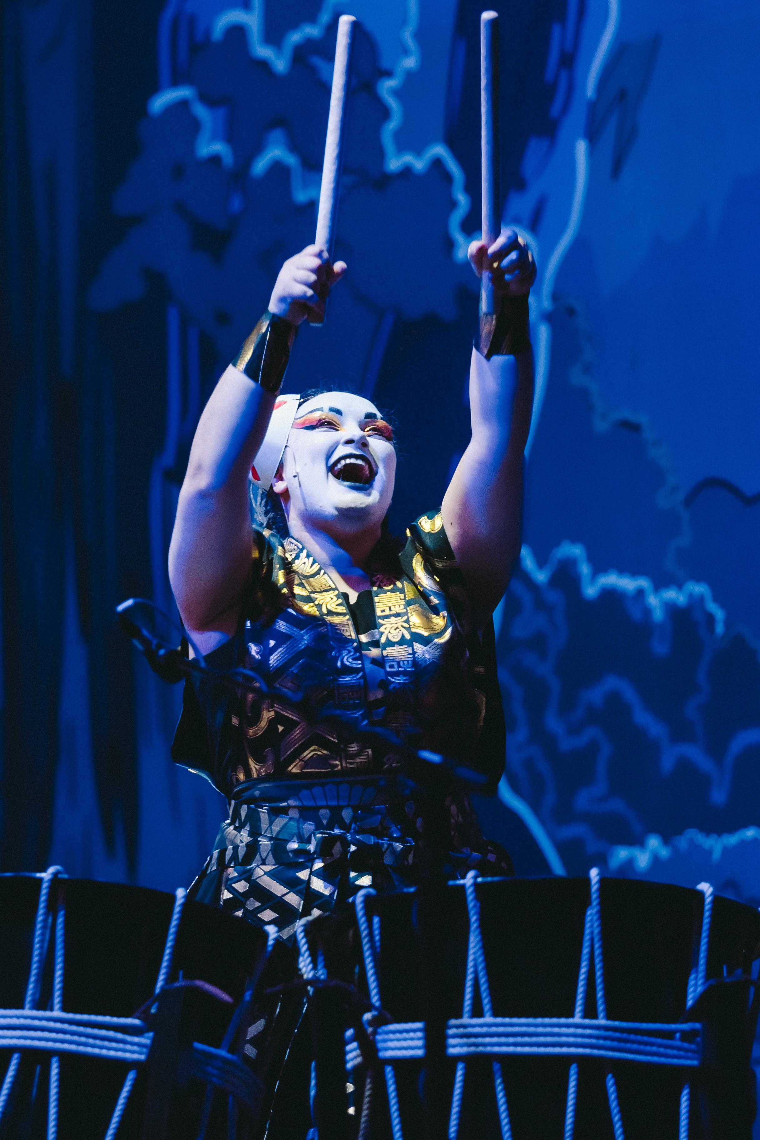 Drum show “Sea of the Blue Forest”. Photographer Sonkina Tatiana (Tanya Ash)