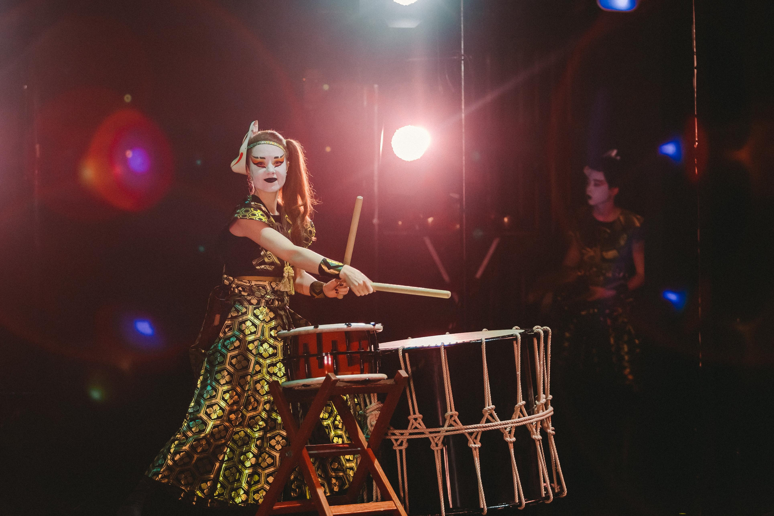 Drum show “Sea of the Blue Forest”. Photographer Sonkina Tatiana (Tanya Ash)