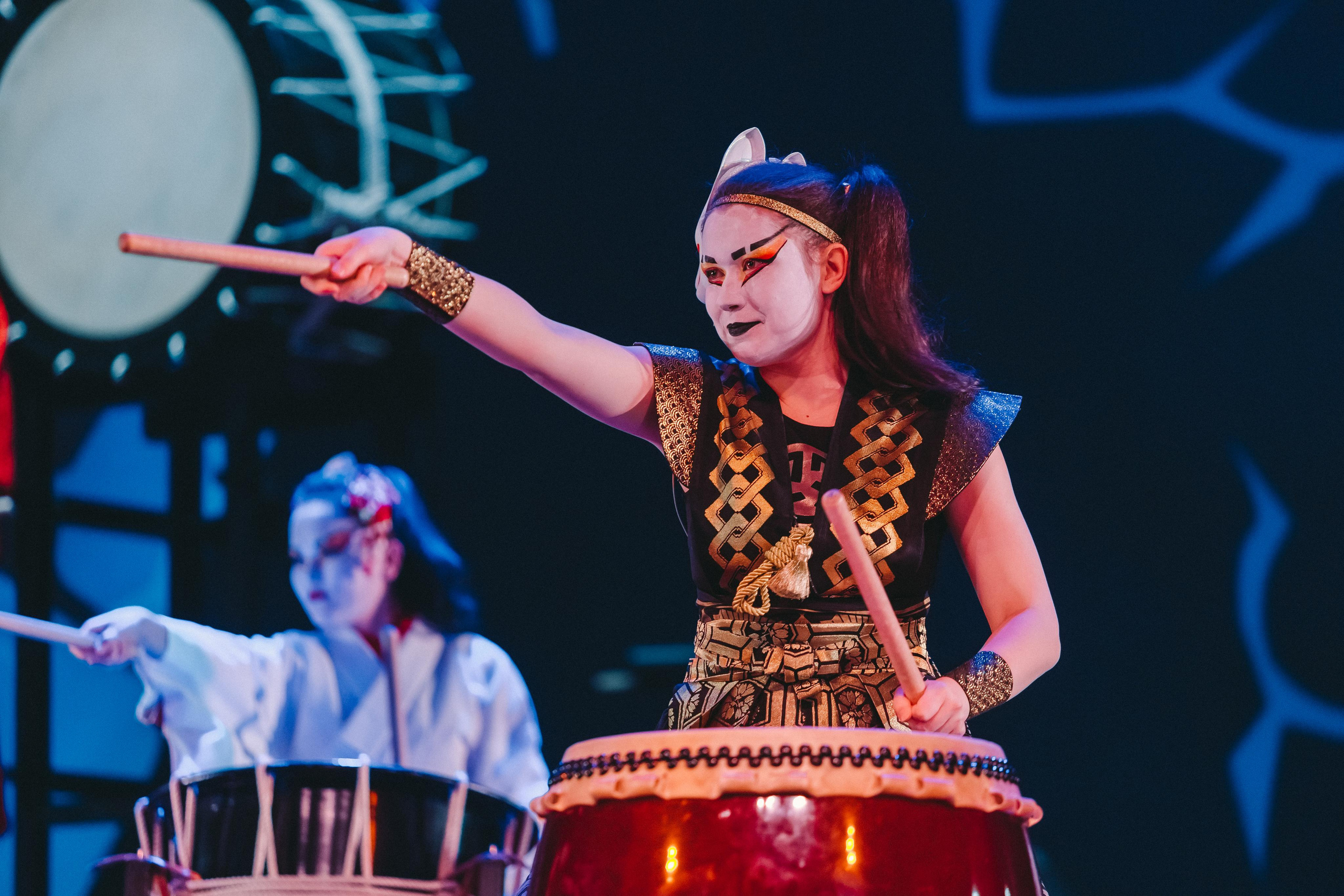 Drum show “Sea of the Blue Forest”. Photographer Sonkina Tatiana (Tanya Ash)