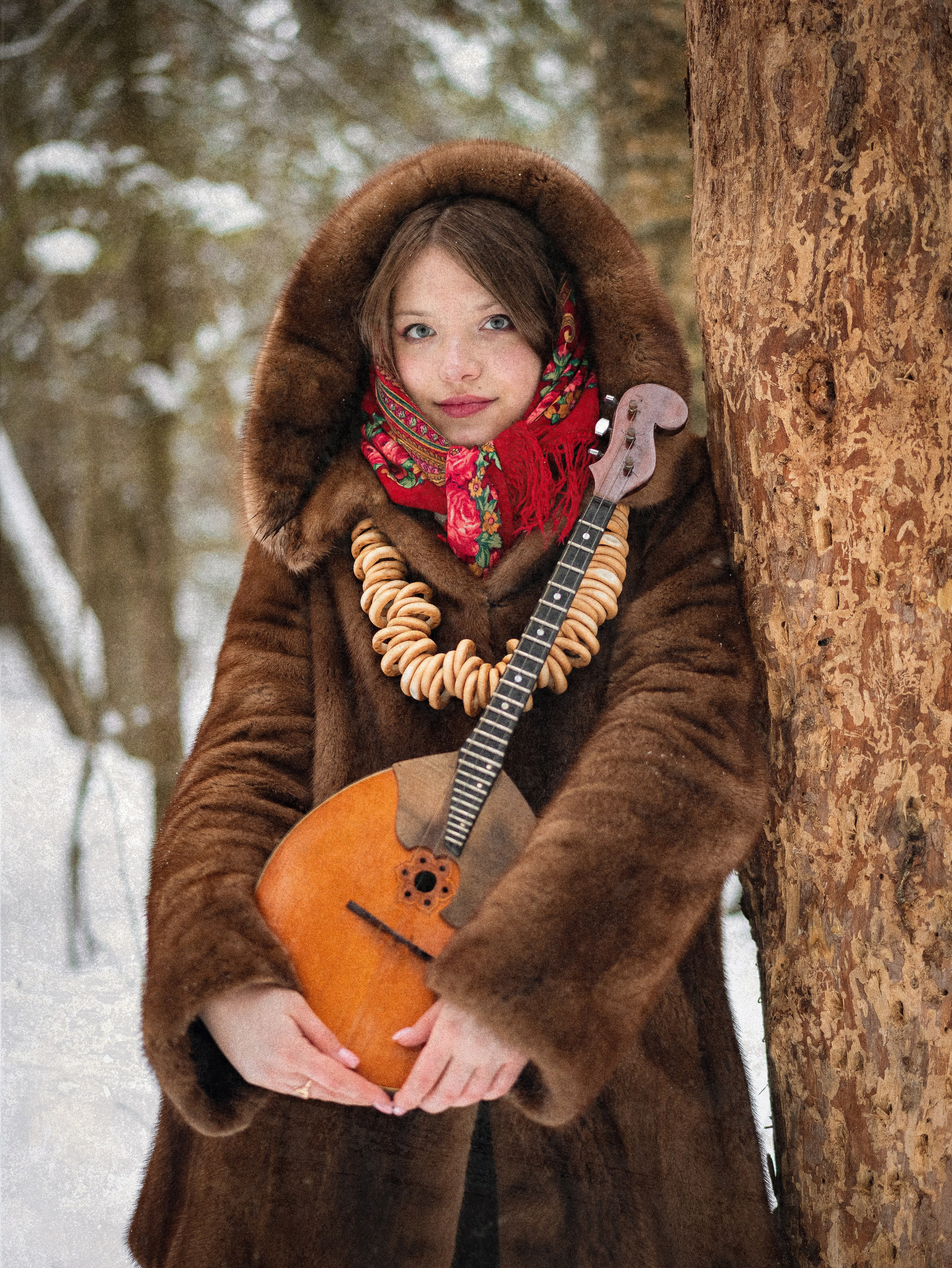 Ольга — фотосессия в зимнем стиле. Фотограф Москва